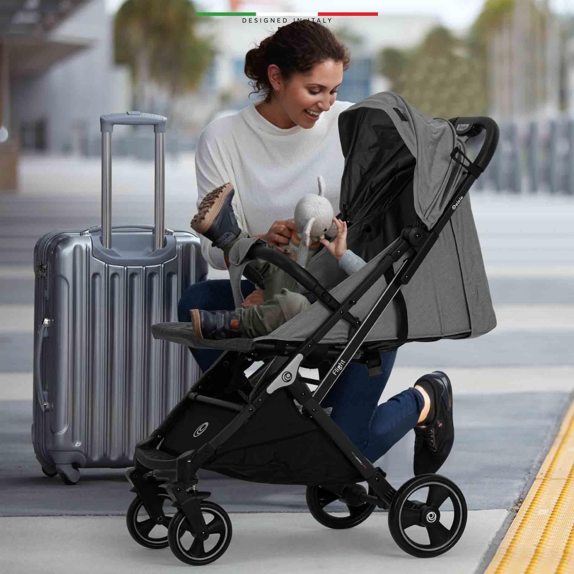 Elele Flight Kabin Tipi Bebek Arabası Siyah-Gri
