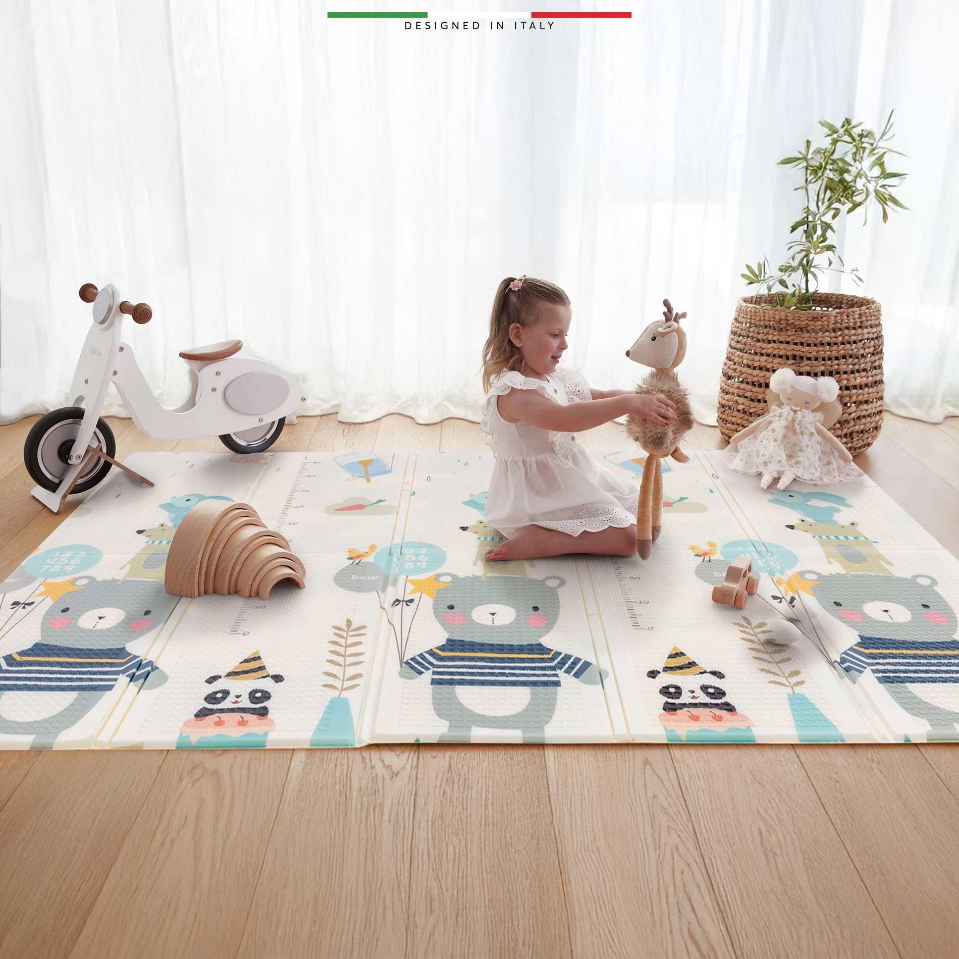 Elele Happy Bear Katlanabilir Oyun Matı Oyun Halısı 150x200x1 Cm XFD116 Happy Bear