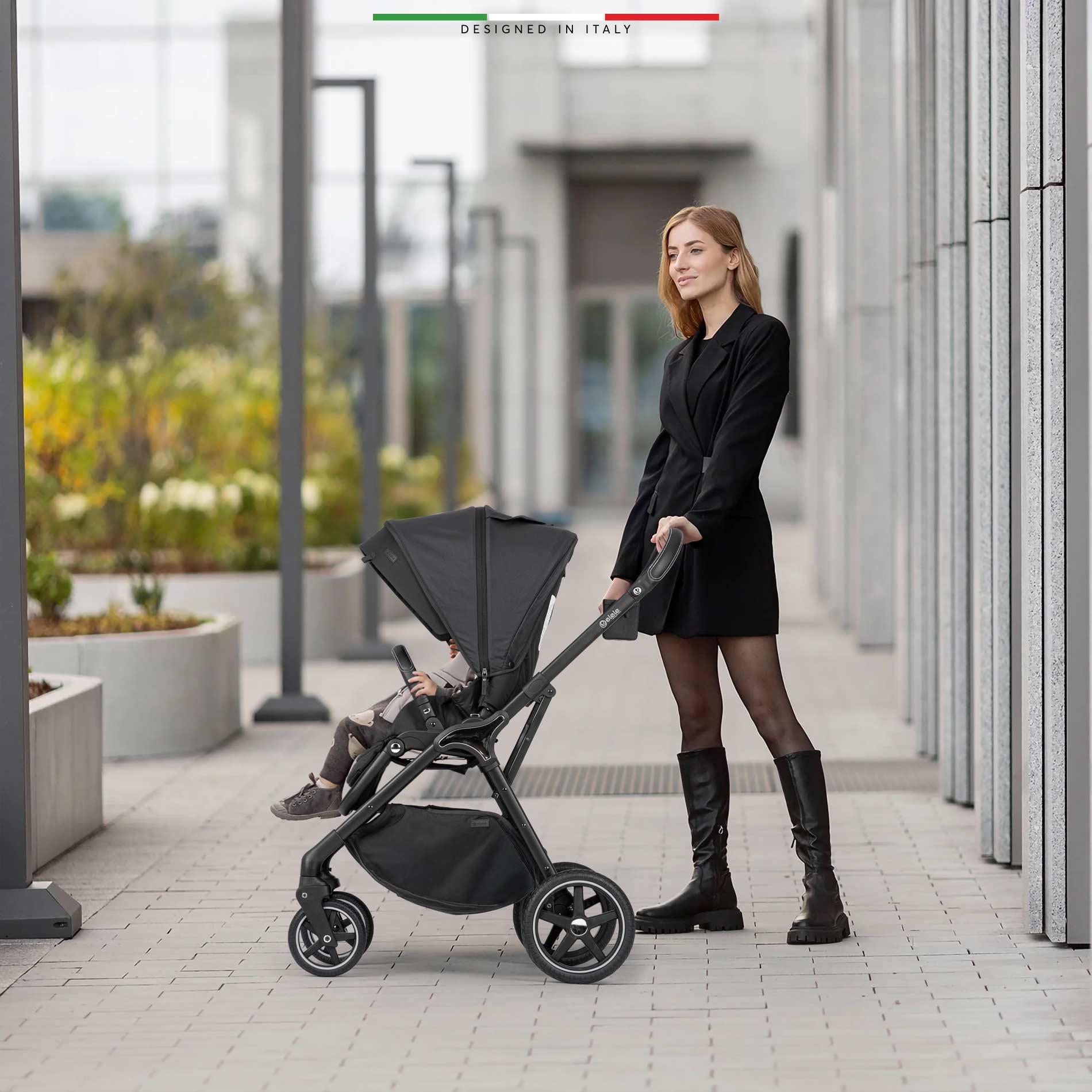 Elele Hera Travel Sistem Bebek Arabası Silver Siyah