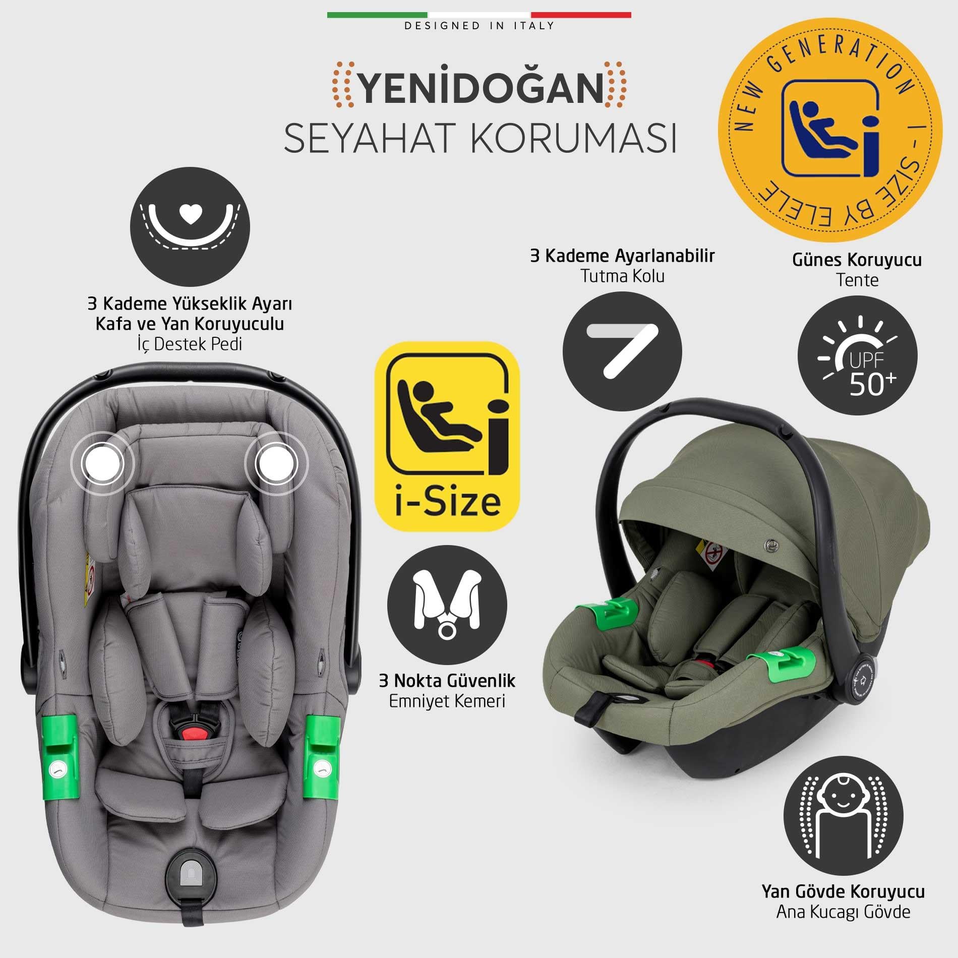 Elele Liberta Travel Sistem Bebek Arabası Yeşil