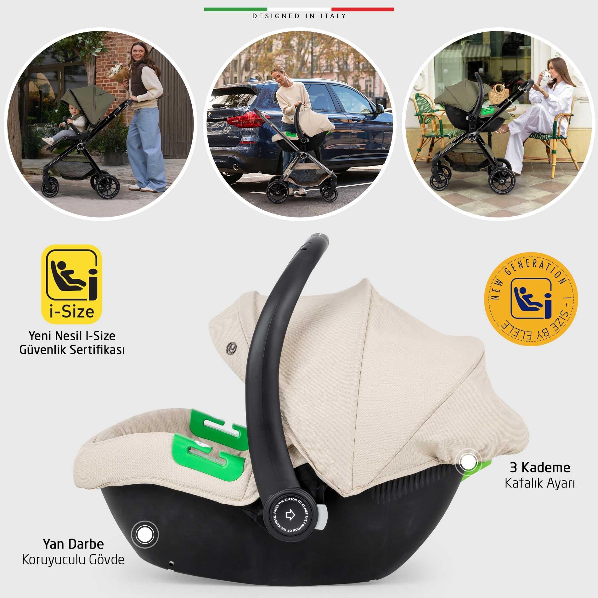Elele Liberta Travel Sistem Bebek Arabası Bej