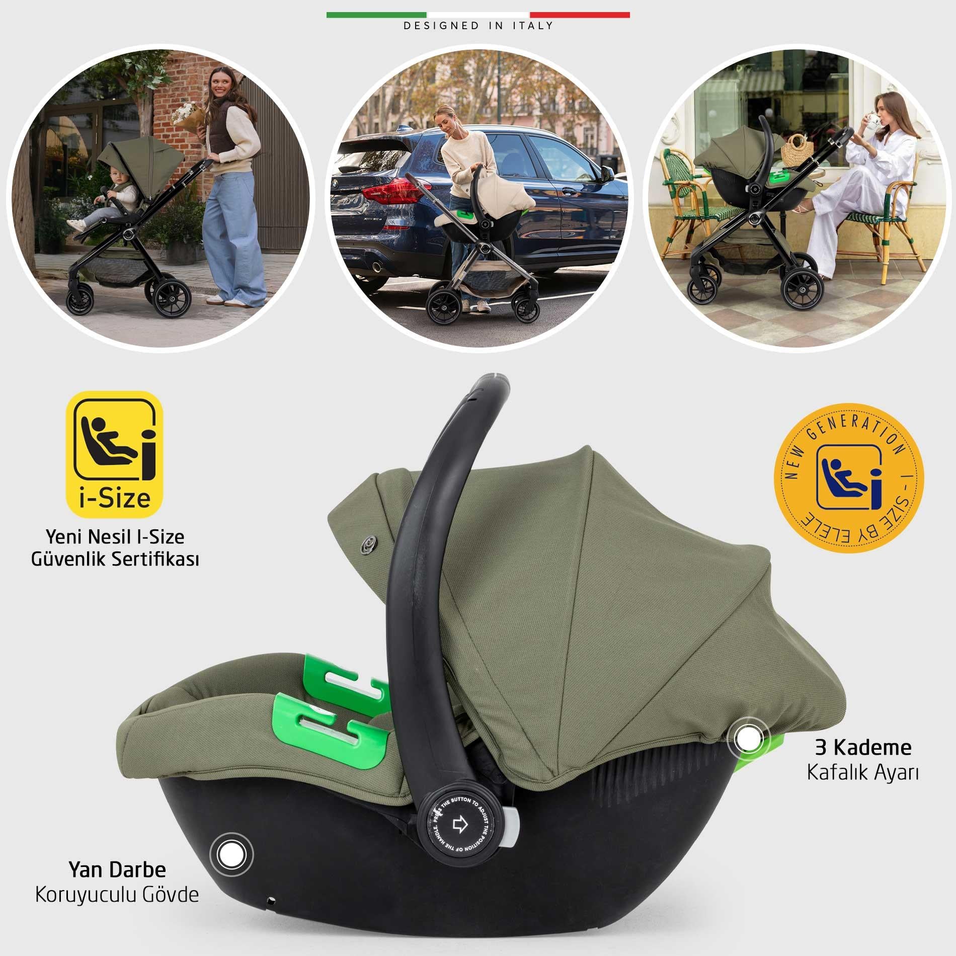 Elele Liberta Travel Sistem Bebek Arabası Yeşil
