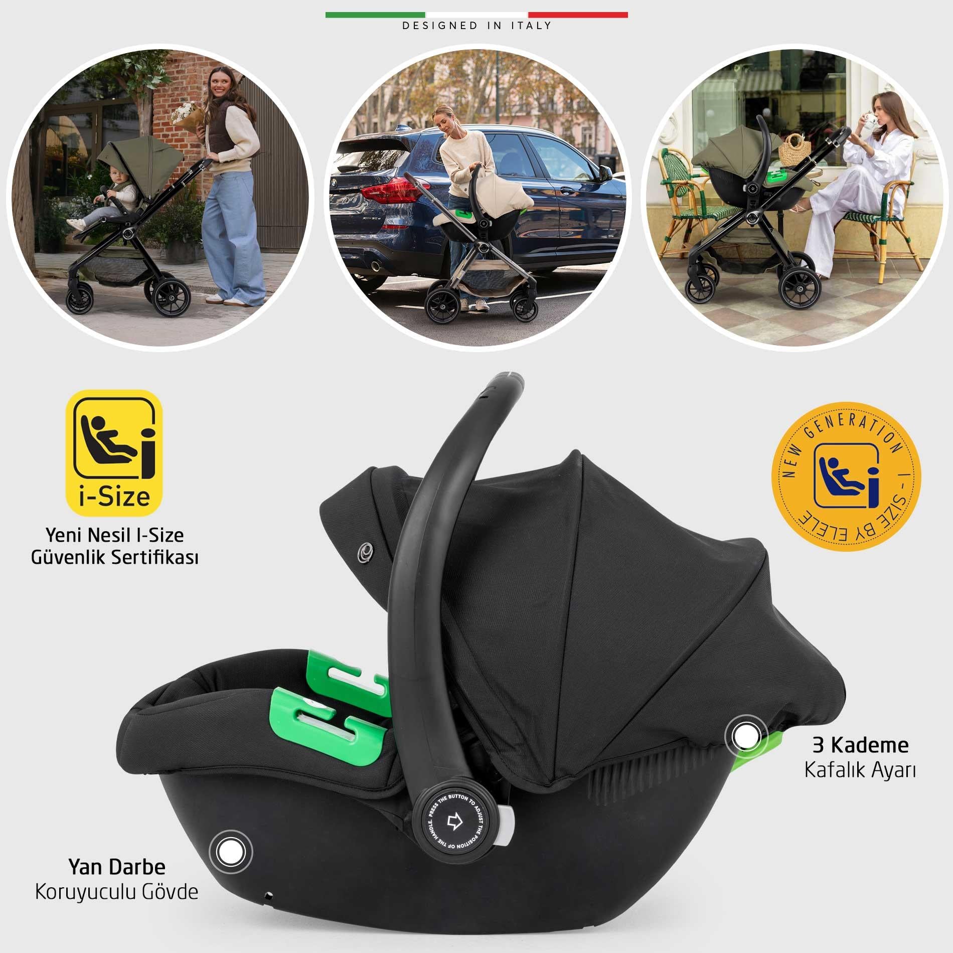 Elele Liberta Travel Sistem Bebek Arabası Siyah