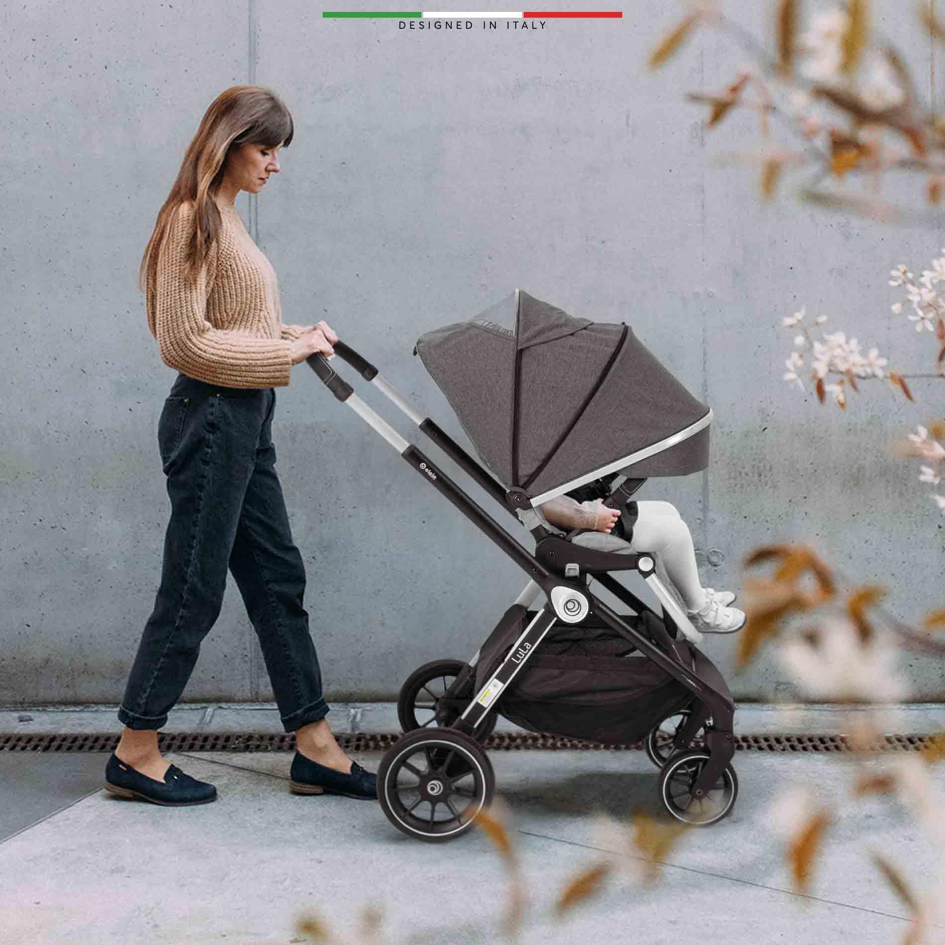 Elele Lula Çift Yönlü Bebek Arabası Siyah-Gri