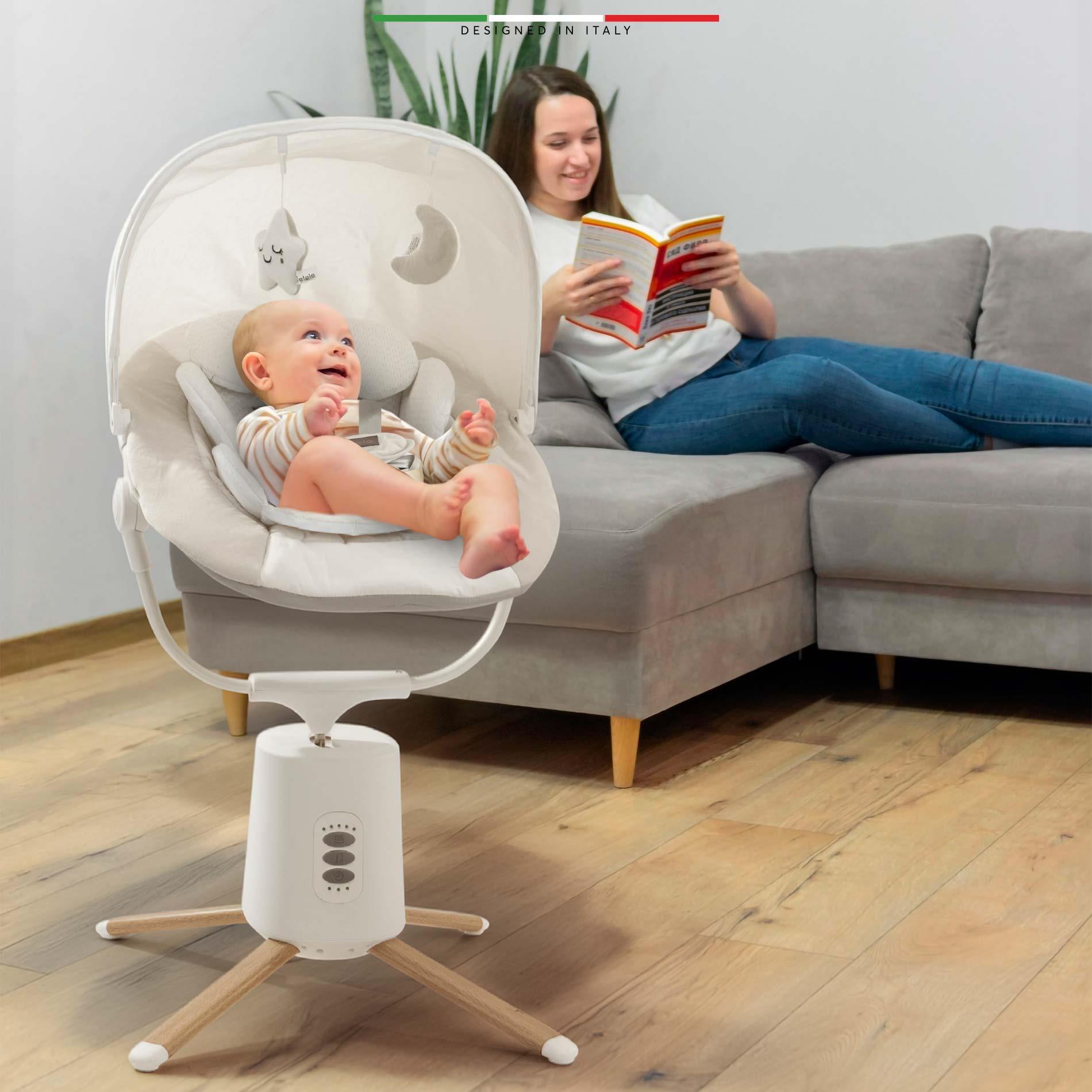 Elele Mio Elektrikli Otomatik Sallanan Ana Kucağı Kademeli Gri