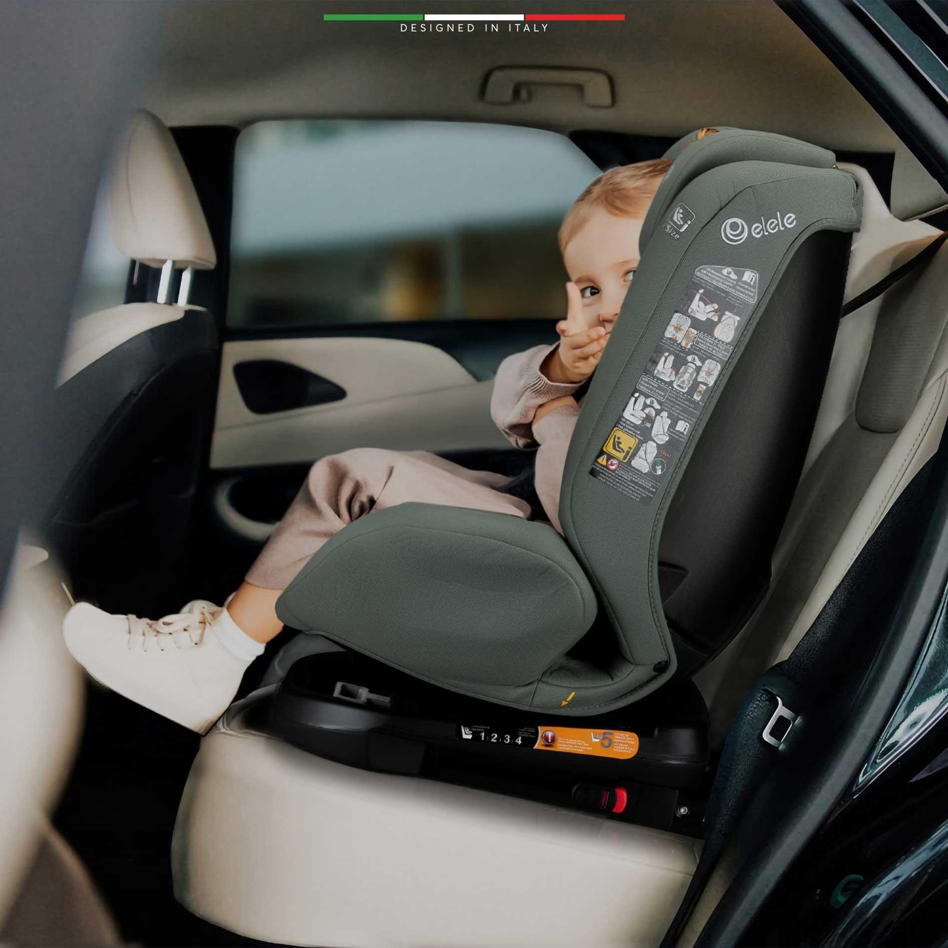 Elele ModenaFix 2 360° Dönen I-Size Oto Koltuğu İsoFix 40-150 CM 0-36 KG Yeşil