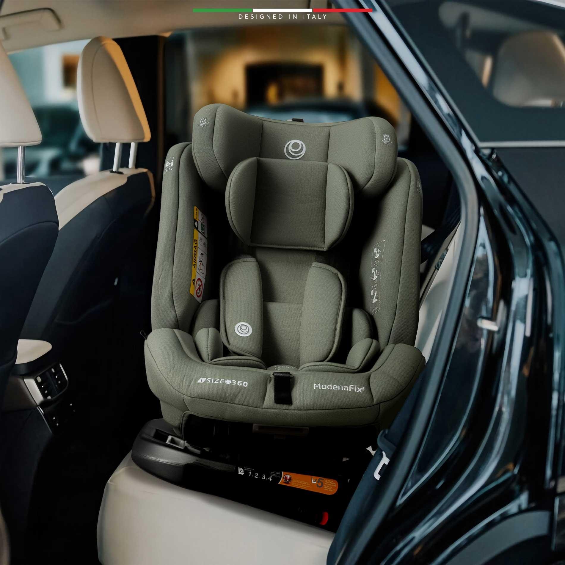 Elele ModenaFix 2 360° Dönen I-Size Oto Koltuğu İsoFix 40-150 CM 0-36 KG Gri