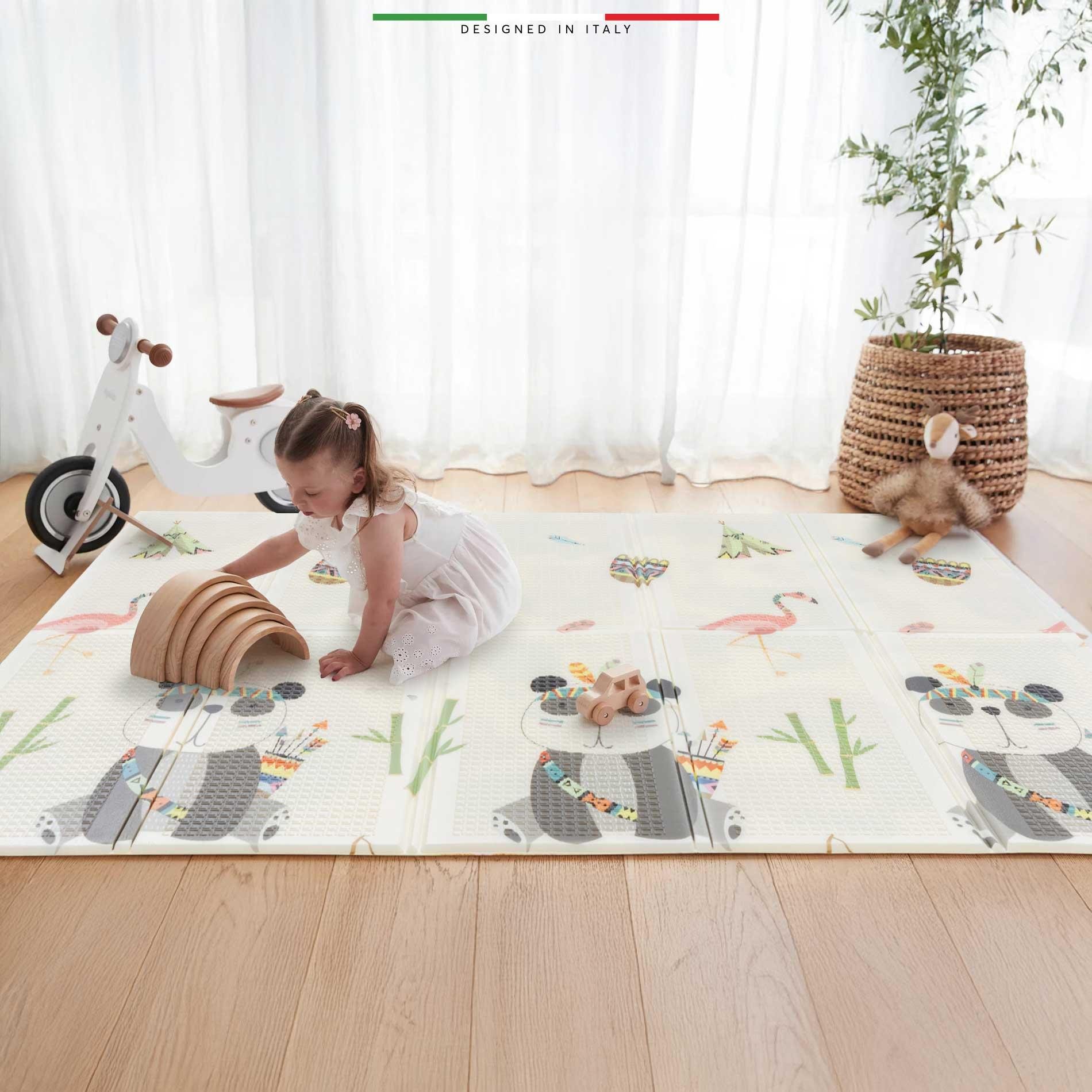 Elele Panda Katlanabilir Oyun Matı Oyun Halısı 150x200x1 Cm XFD117 Panda