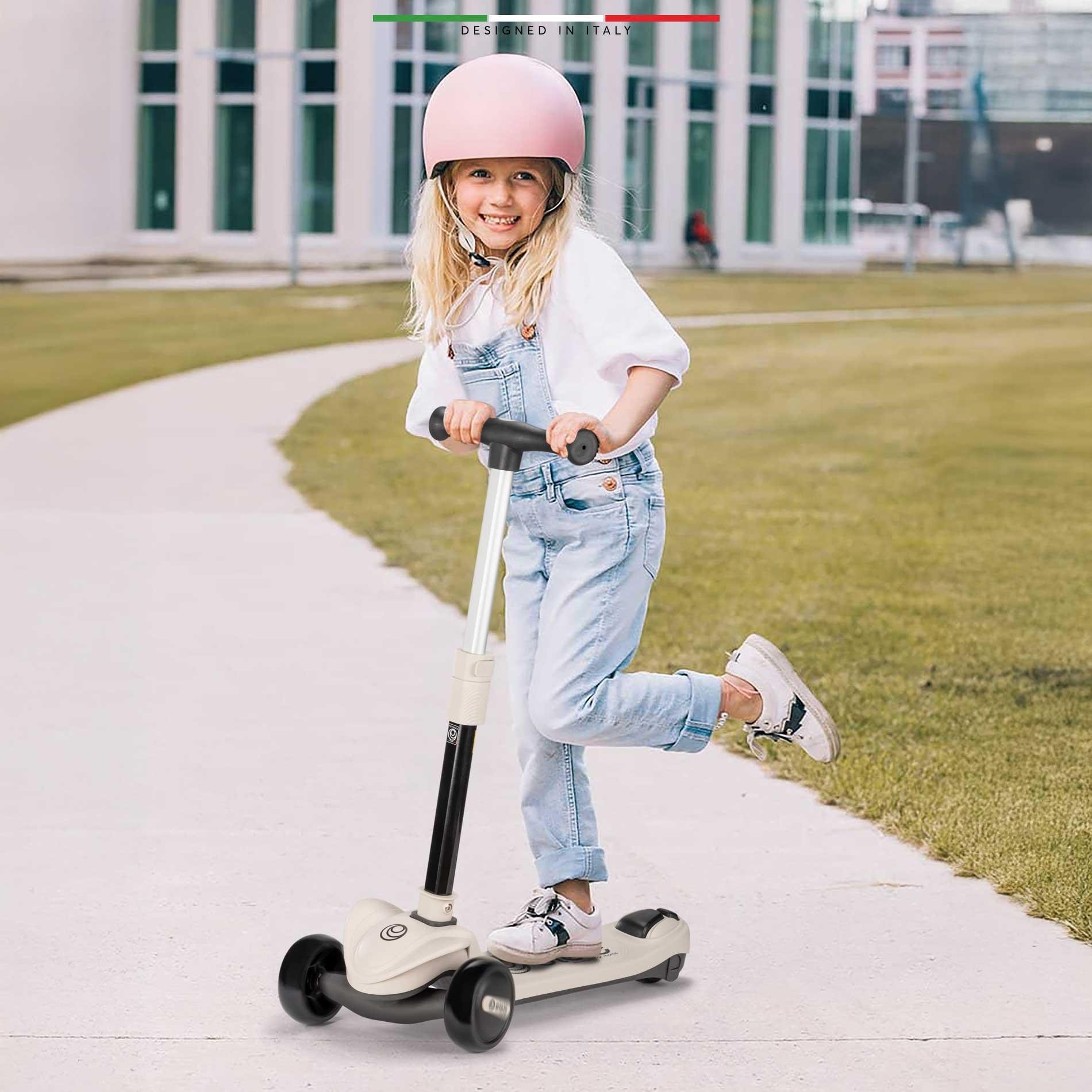 Elele Potenza 4in1 Ebeveyn Kontrollü 5 Tekerlekli Çocuk Scooter Işıklı Oturaklı Kahverengi