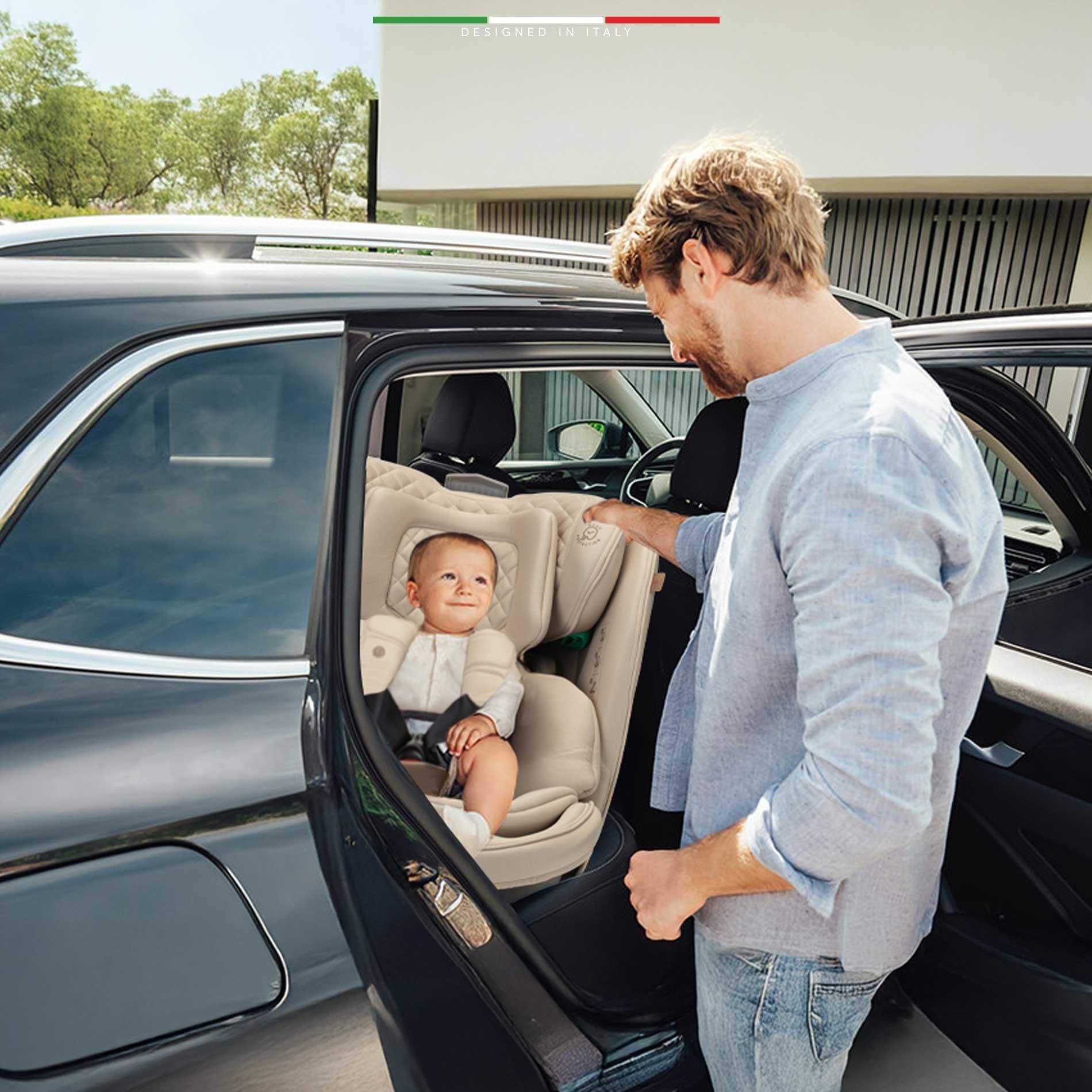 Elele RitornoFix 360° Dönen I-Size Oto Koltuğu İsoFix 40-150 CM 0-36 KG Pudra