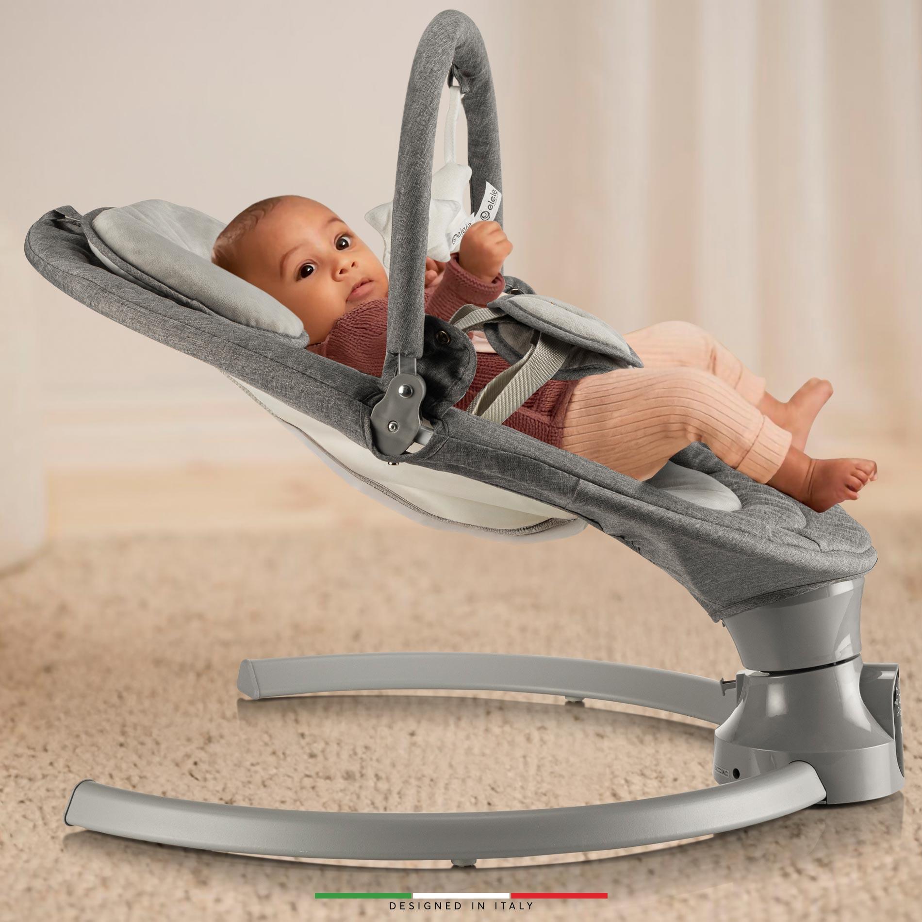 Elele Sette Elektrikli Otomatik Sallanan Ana Kucağı Gri