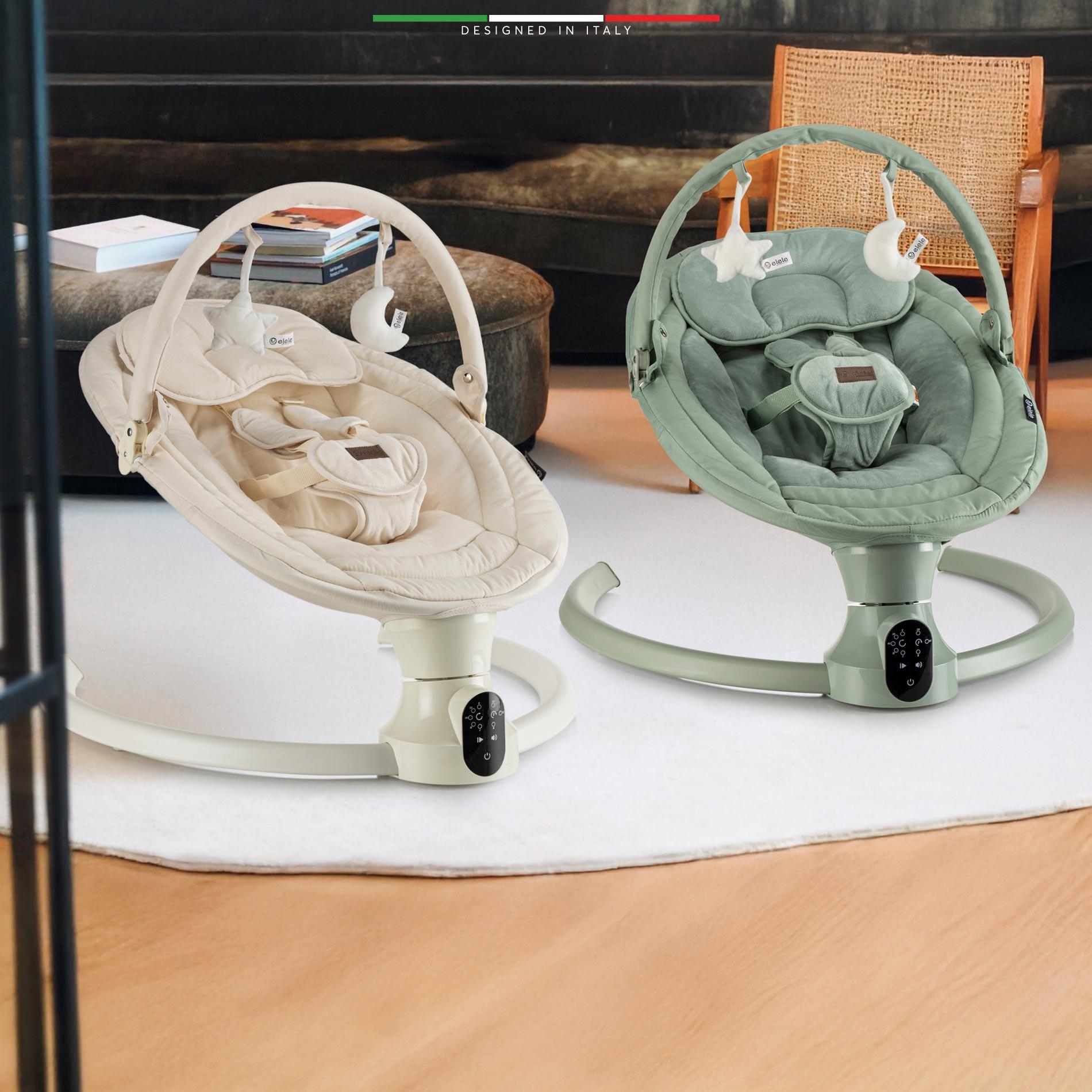 Elele Sette Elektrikli Otomatik Sallanan Ana Kucağı Yeşil