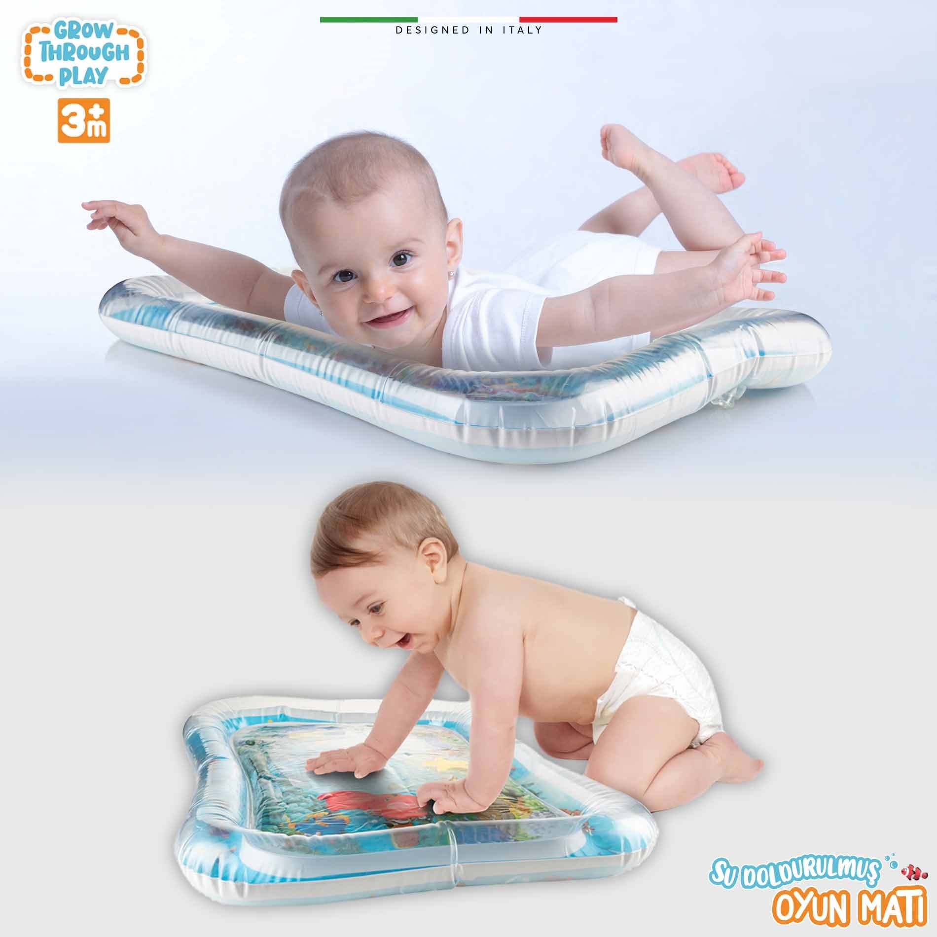 Elele Şişirilebilen Su Aktivite ve Oyun Matı Mavi