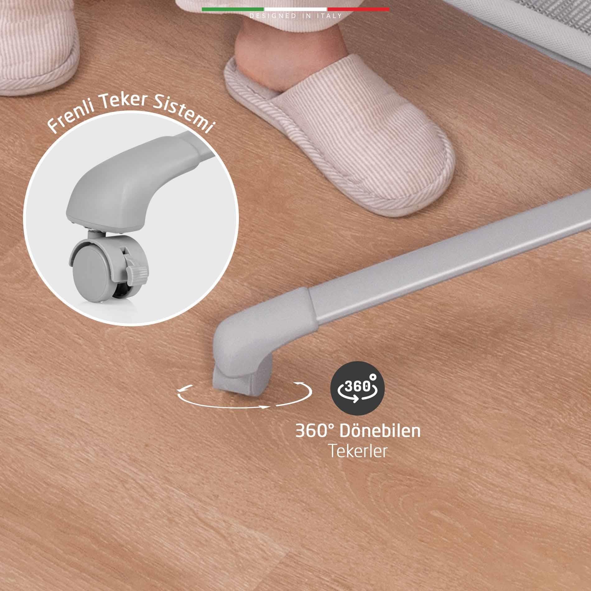 Elele Sonno 3in1 Elektrikli Otomatik Sallanan Anne Yanı Beşik Park Yatak Kademeli Bej