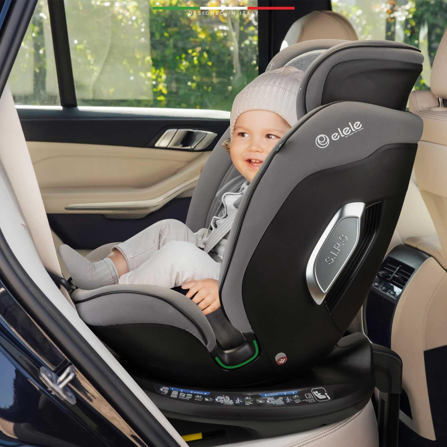 Elele StradaFix 360° Dönen I-Size Oto Koltuğu İsoFix 40-150 CM 0-36 KG Bej