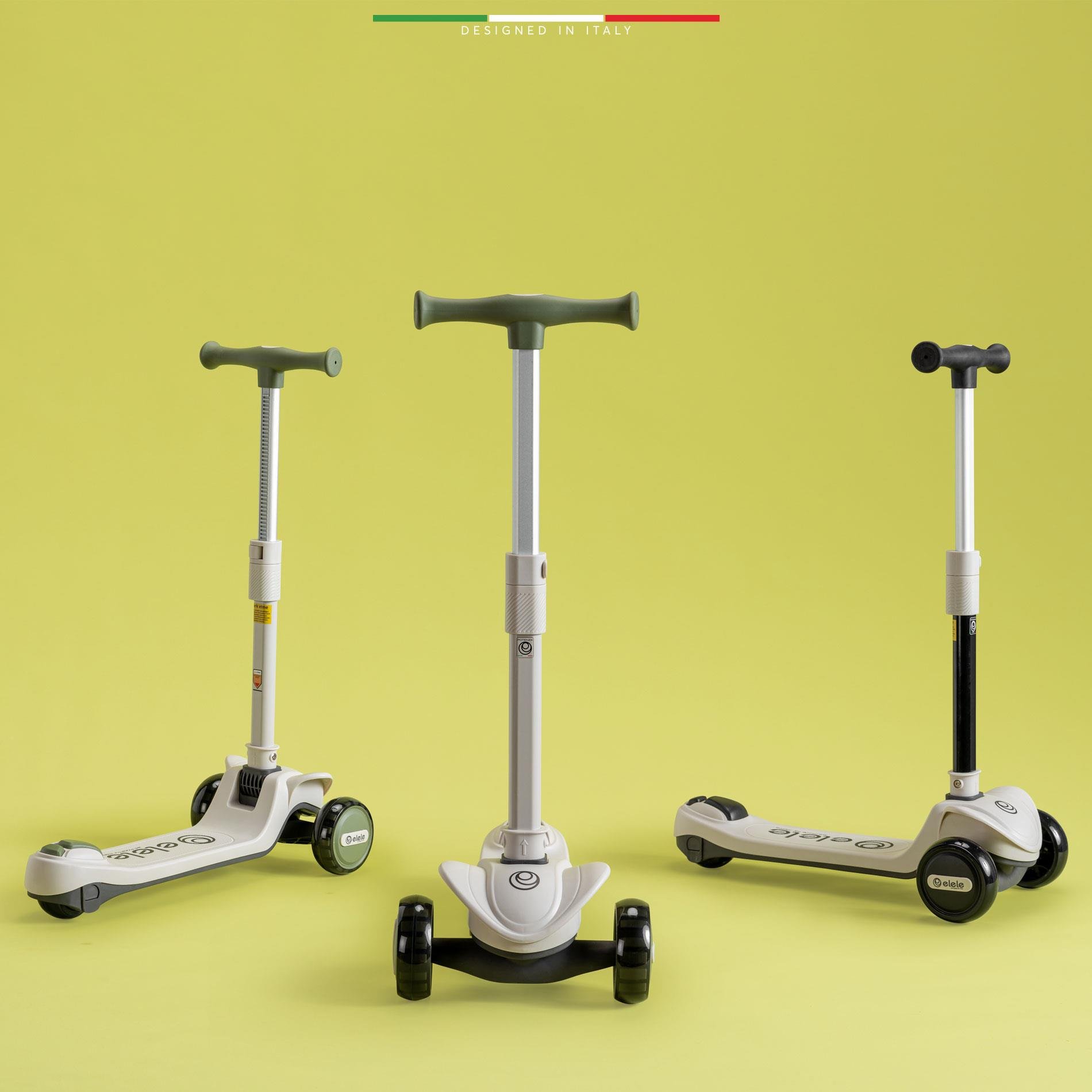 Elele Velocita 3 Tekerlekli Çocuk Scooter Işıklı Yeşil