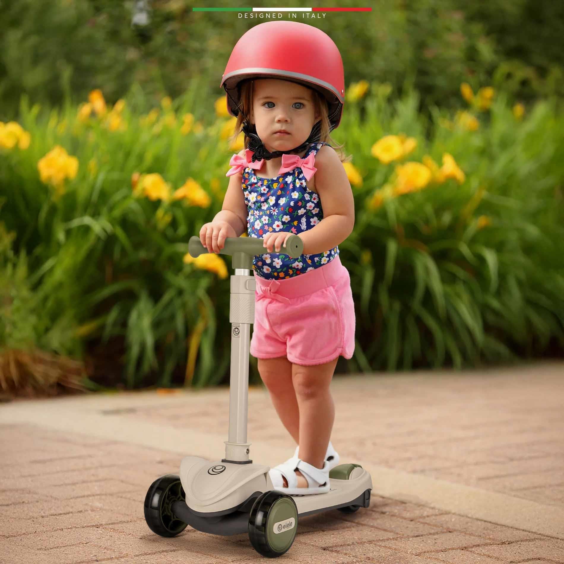 Elele Velocita 3 Tekerlekli Çocuk Scooter Işıklı Siyah