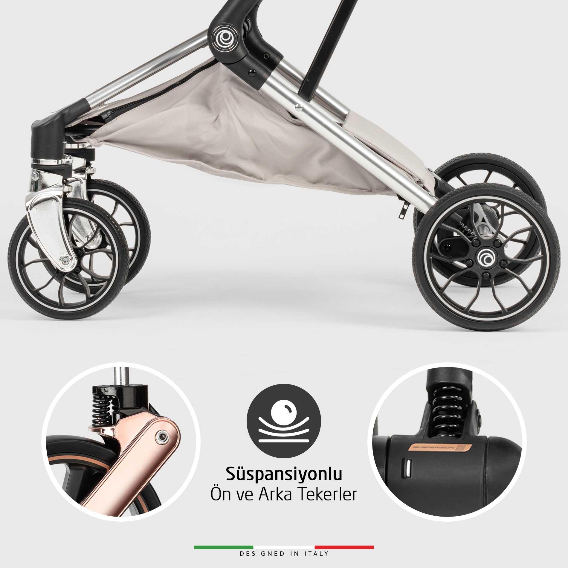 Elele Vita Premium Kabin Tipi Travel Sistem Bebek Arabası Silver Gri
