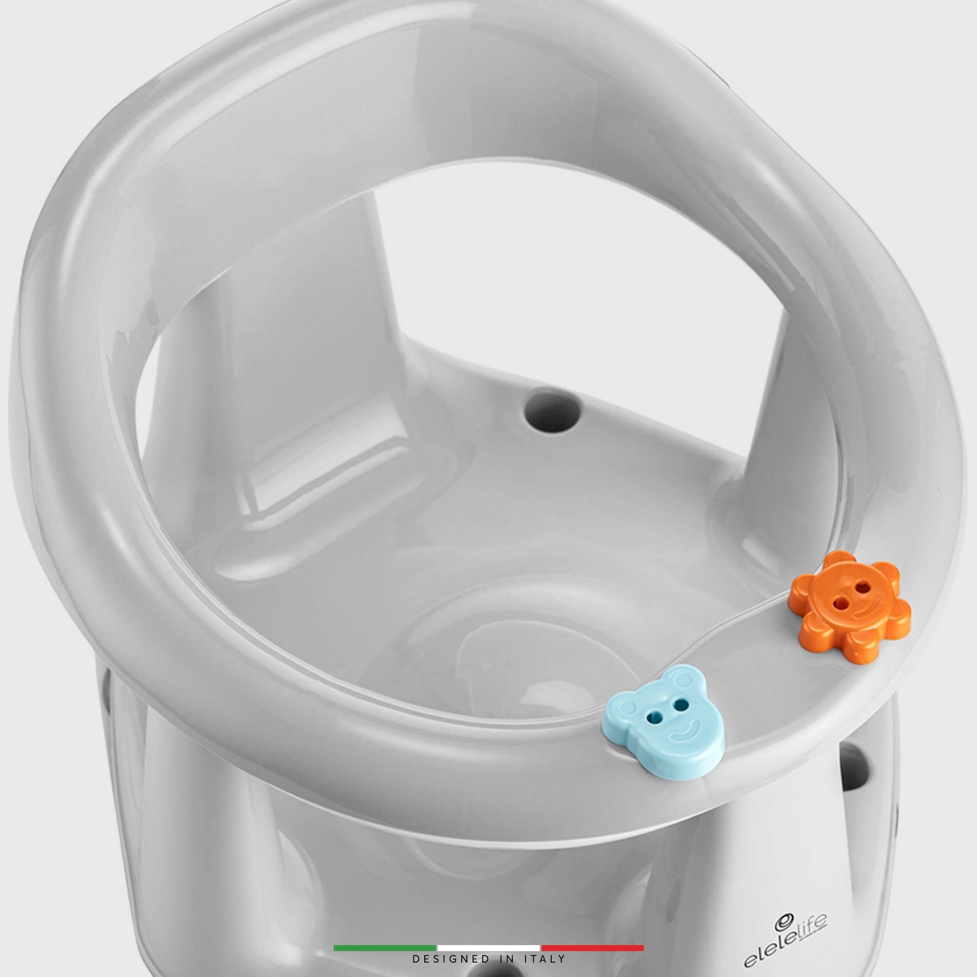 EleleLife 2in1 Vakum Bebek Banyo Oturağı ve Mama Oturağı Gri