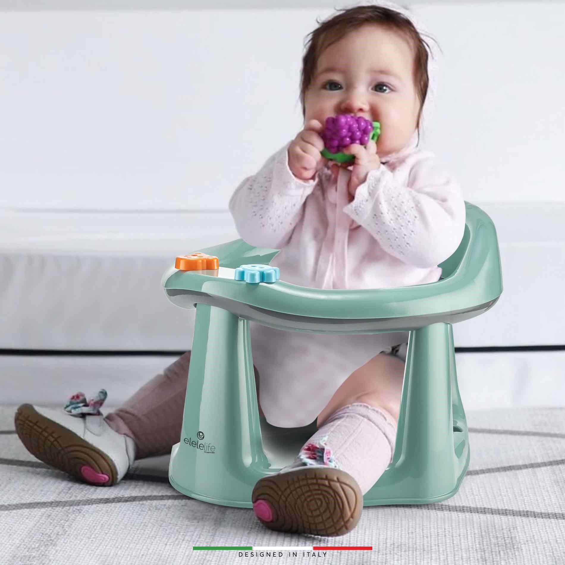 EleleLife 2in1 Vakum Bebek Banyo Oturağı ve Mama Oturağı Krem