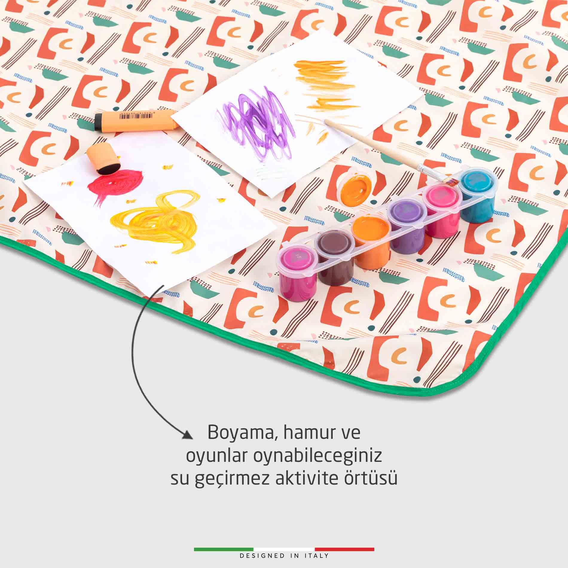 EleleLife Aktivite ve Mama Sandalyesi Örtüsü Sıvı Geçirmez Leke Tutmaz 150x180 Animals