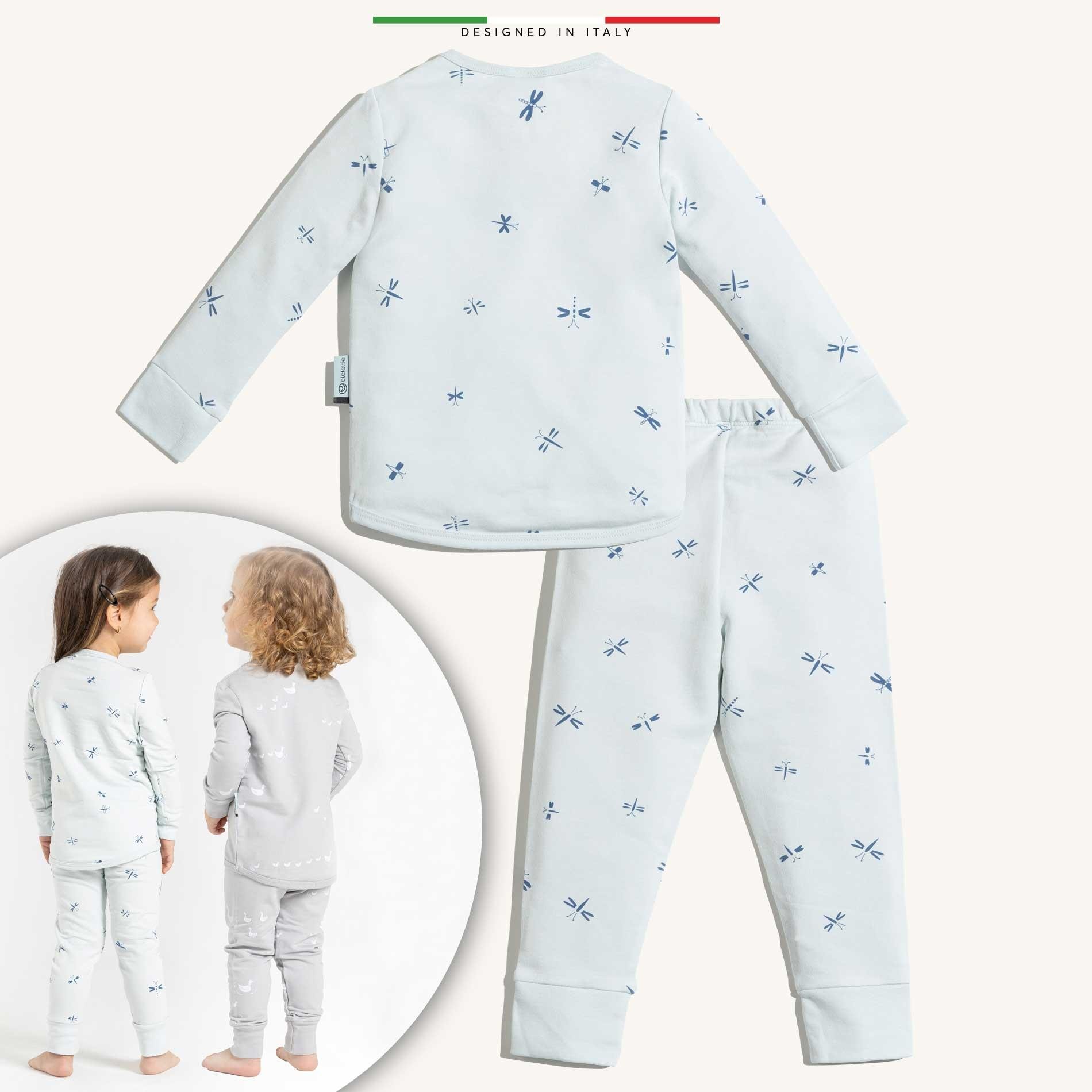 EleleLife Bebek Çocuk Pijama Takımı 1 Tog Mavi Sanno