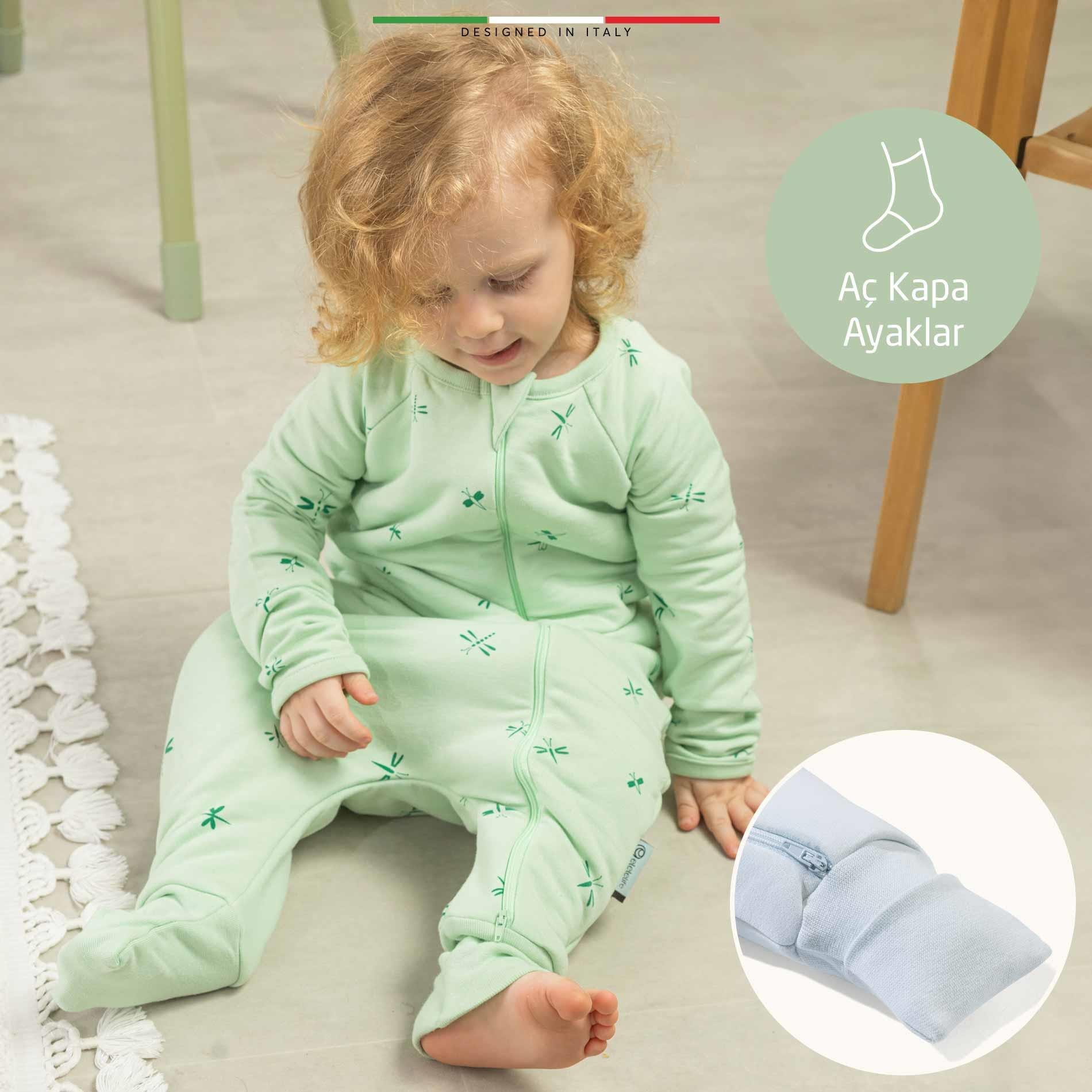 EleleLife Dolgulu Çoçuk/Bebek Uyku Tulumu 2.7 Tog Krem Mono