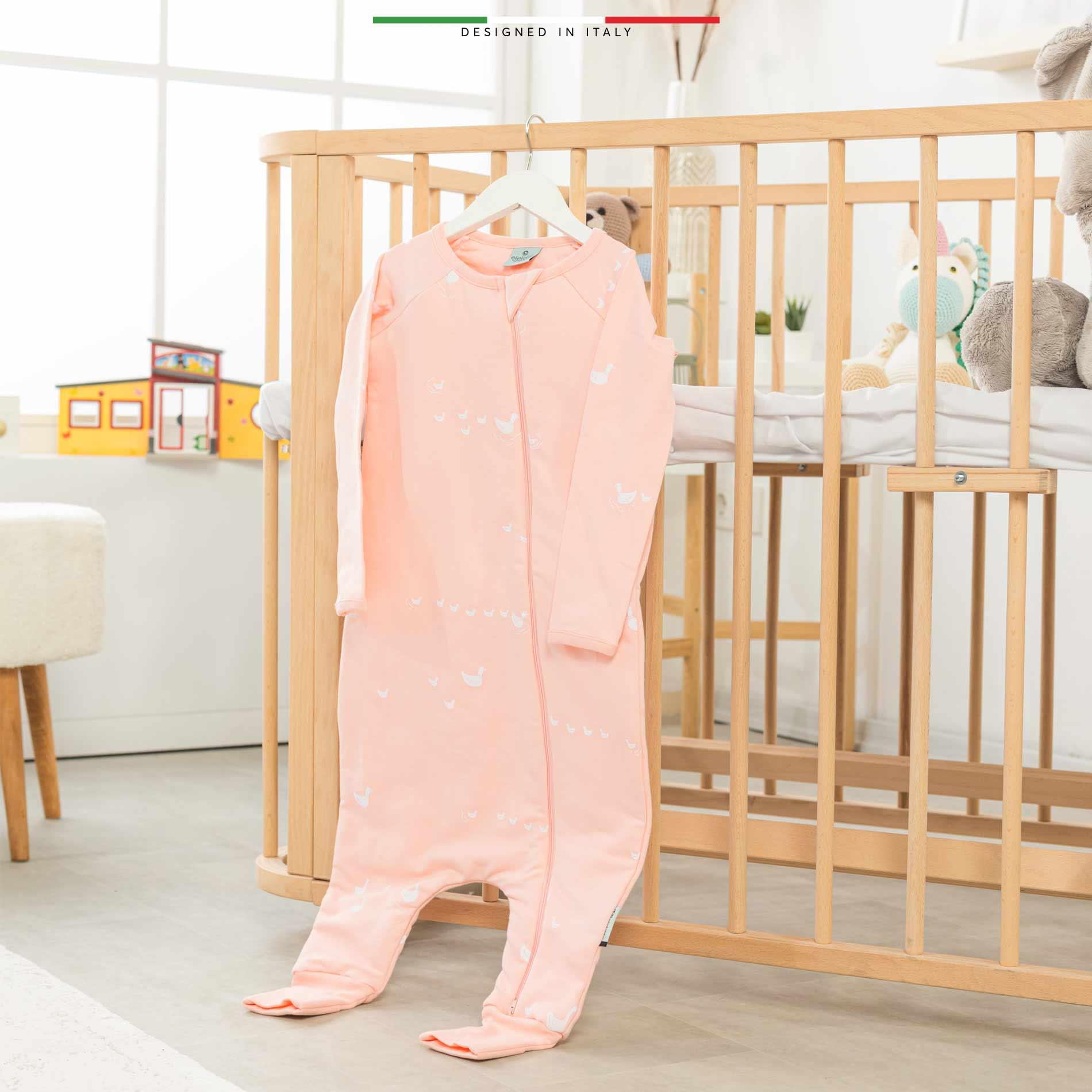 EleleLife Dolgulu Çoçuk/Bebek Uyku Tulumu 2.7 Tog Pudra Pato