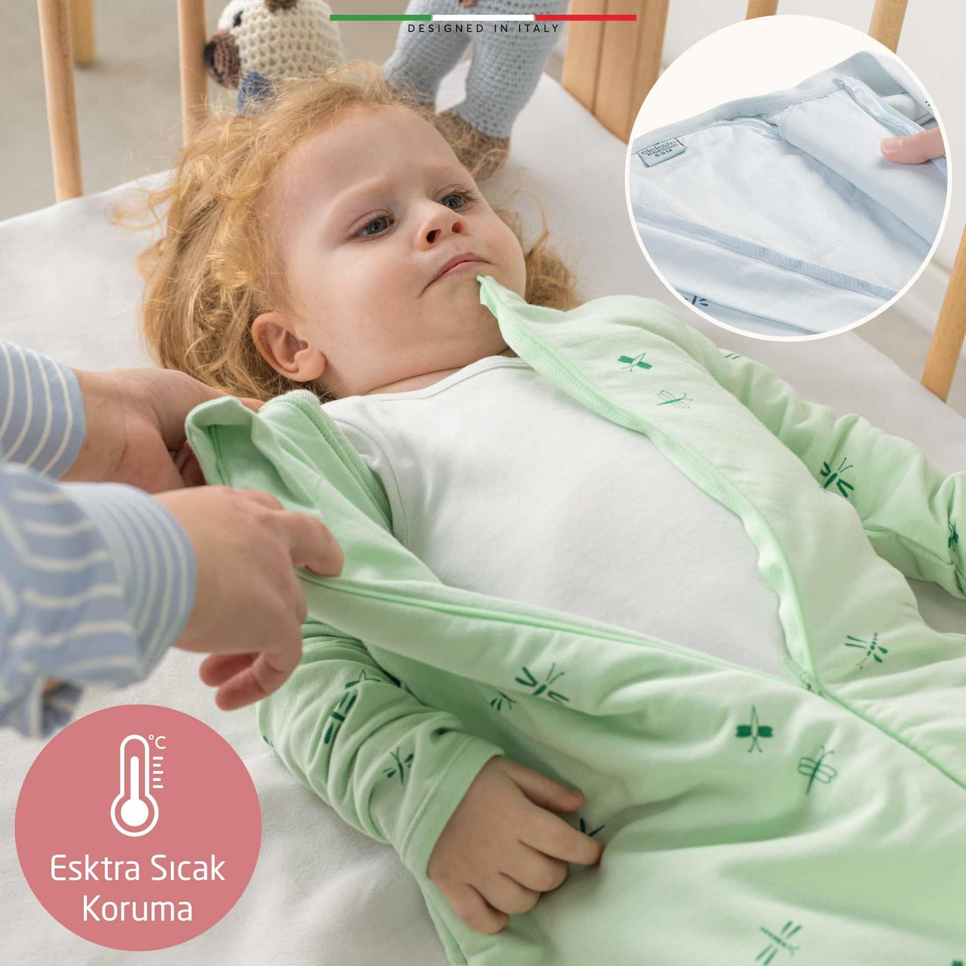 EleleLife Dolgulu Çoçuk/Bebek Uyku Tulumu 2.7 Tog Krem Mono