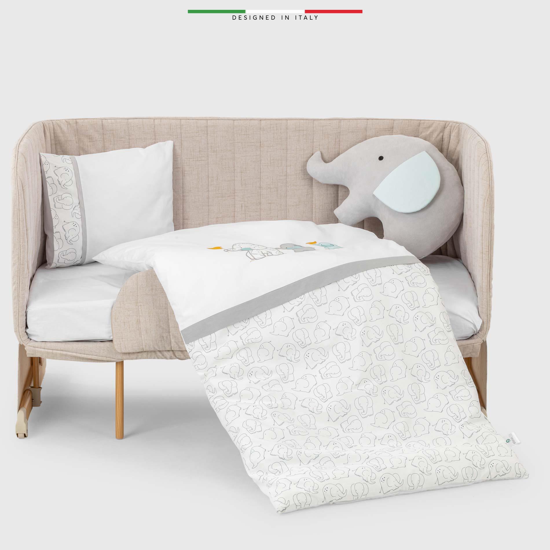 EleleLife Elephant 6 Parça Oyun Parkı Park Yatak Bebek Uyku Seti Beyaz