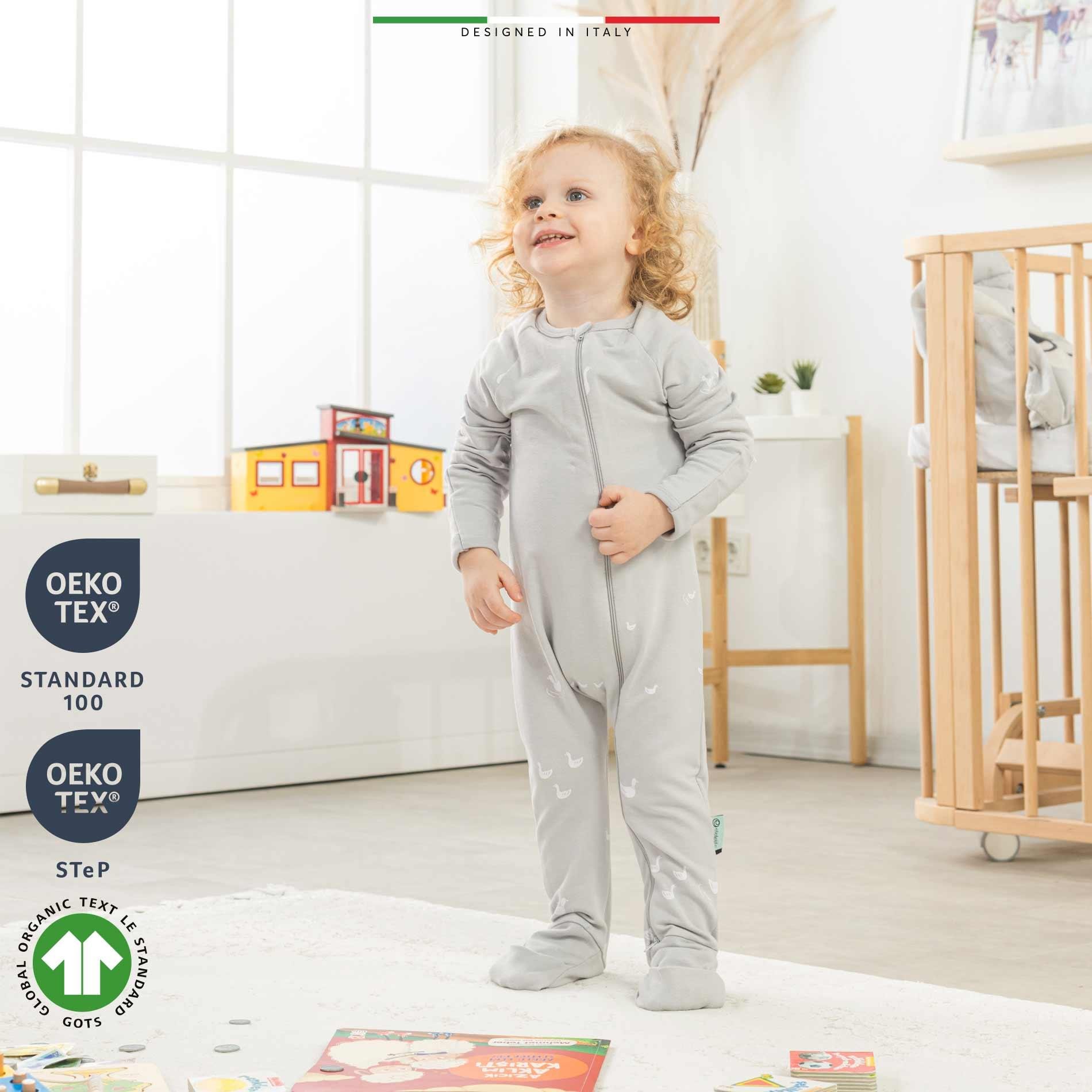 EleleLife Mevsimlik Çoçuk/Bebek Uyku Tulumu 1 Tog Gri Pato