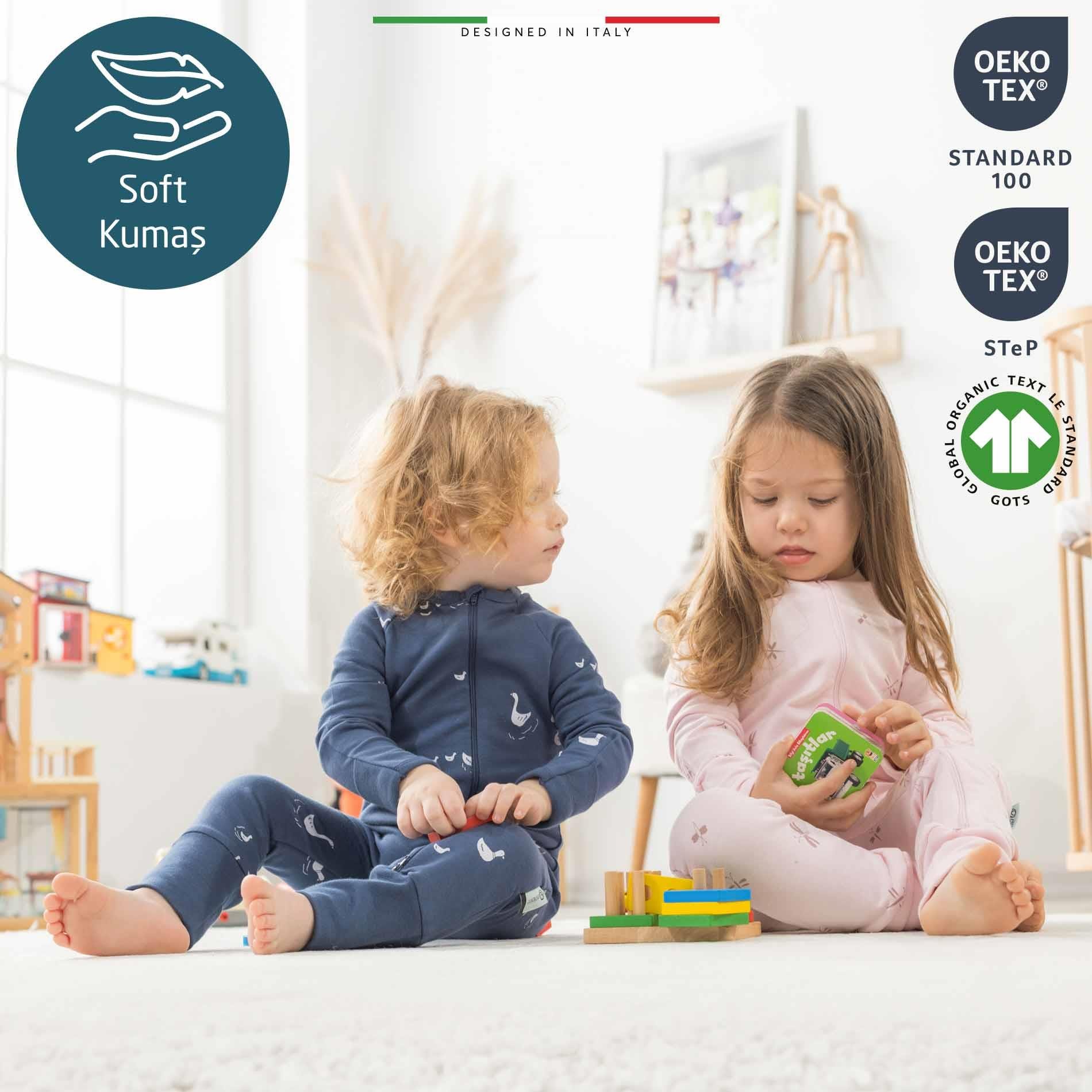 EleleLife Mevsimlik Çoçuk/Bebek Uyku Tulumu 1 Tog Ekru Riccio