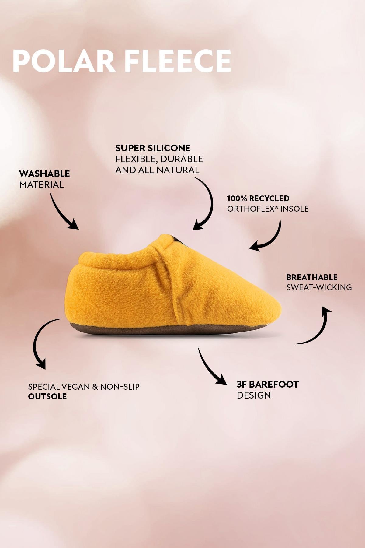 Polar Fleece Sarı Polar Barefoot Patik