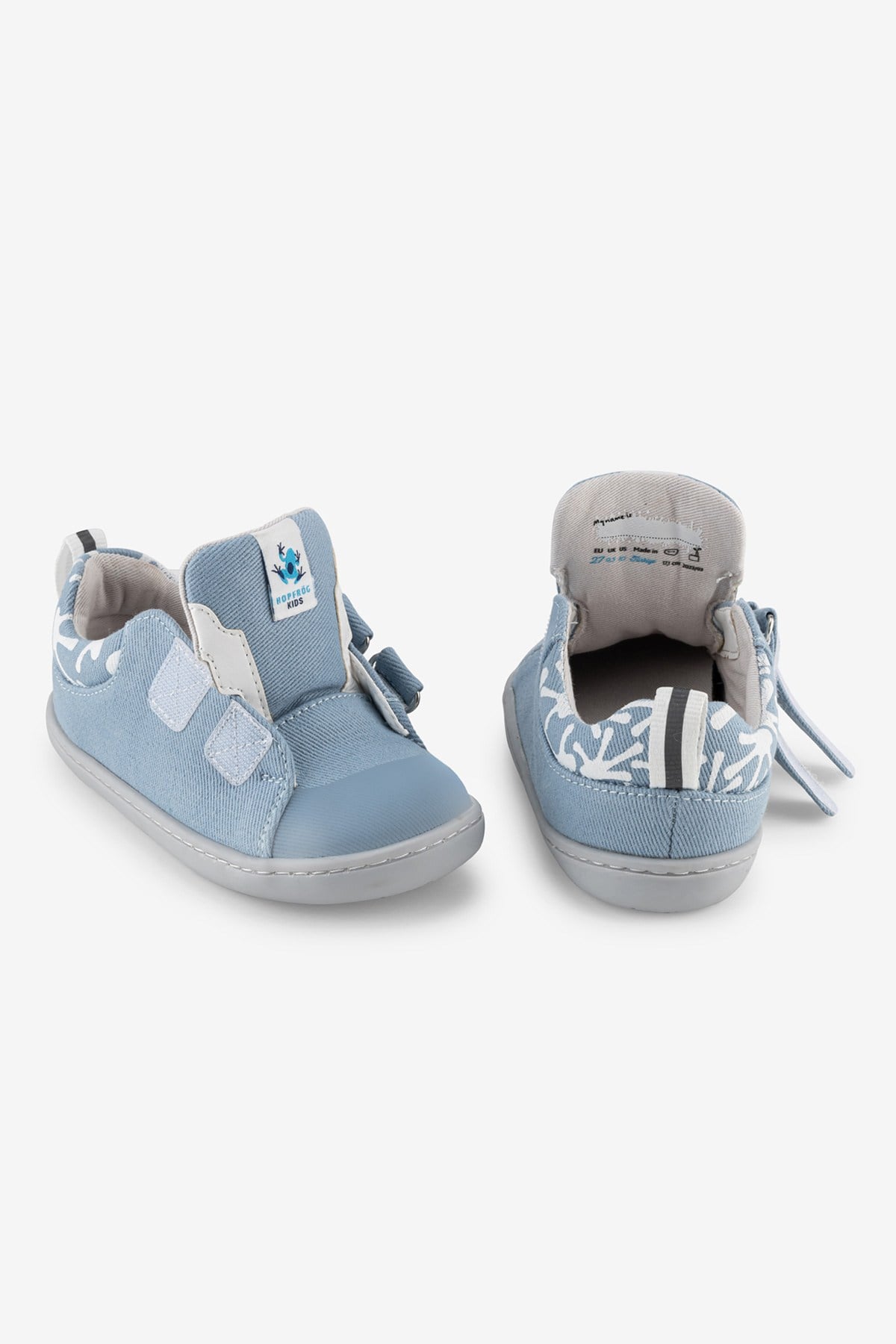 Smart Walker Recycled Canvas Eco Light Blue Barefoot Kids Shoes
