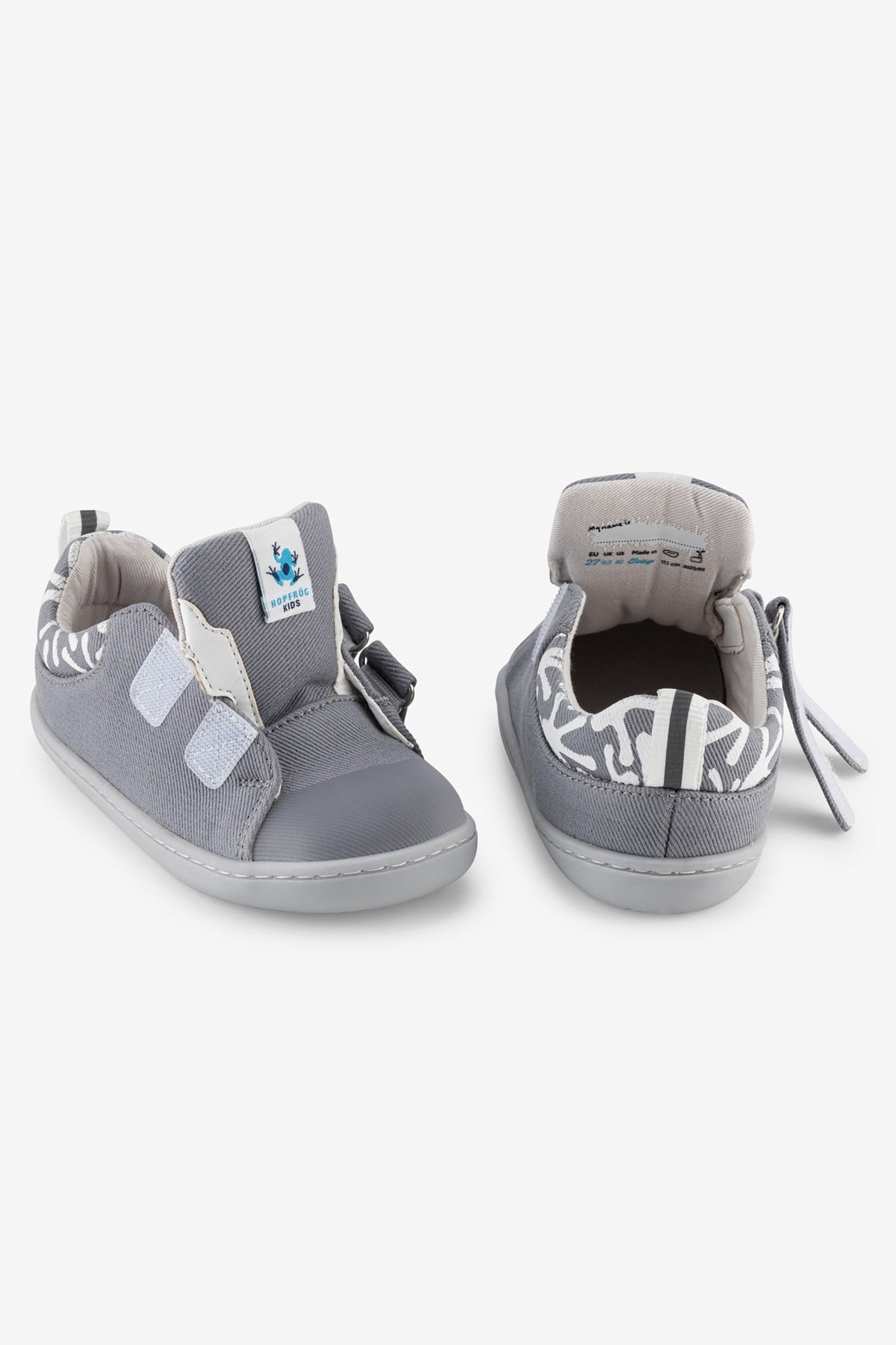 Smart Walker Recycled Canvas Eco Gray Barefoot Kids Shoes