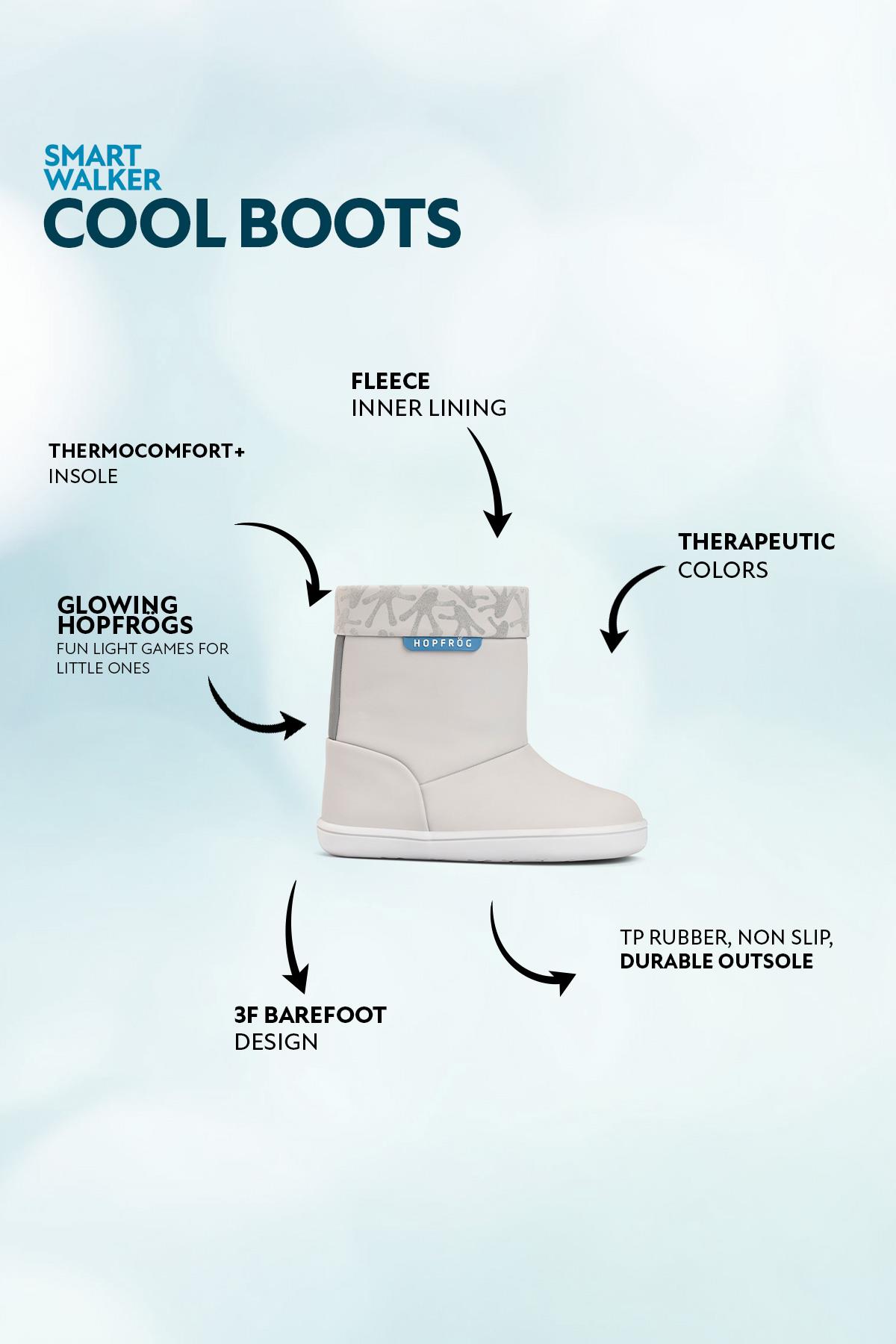 Smart Walker Cool Boots Super Matte Cool Gray Barefoot Kids Shoes