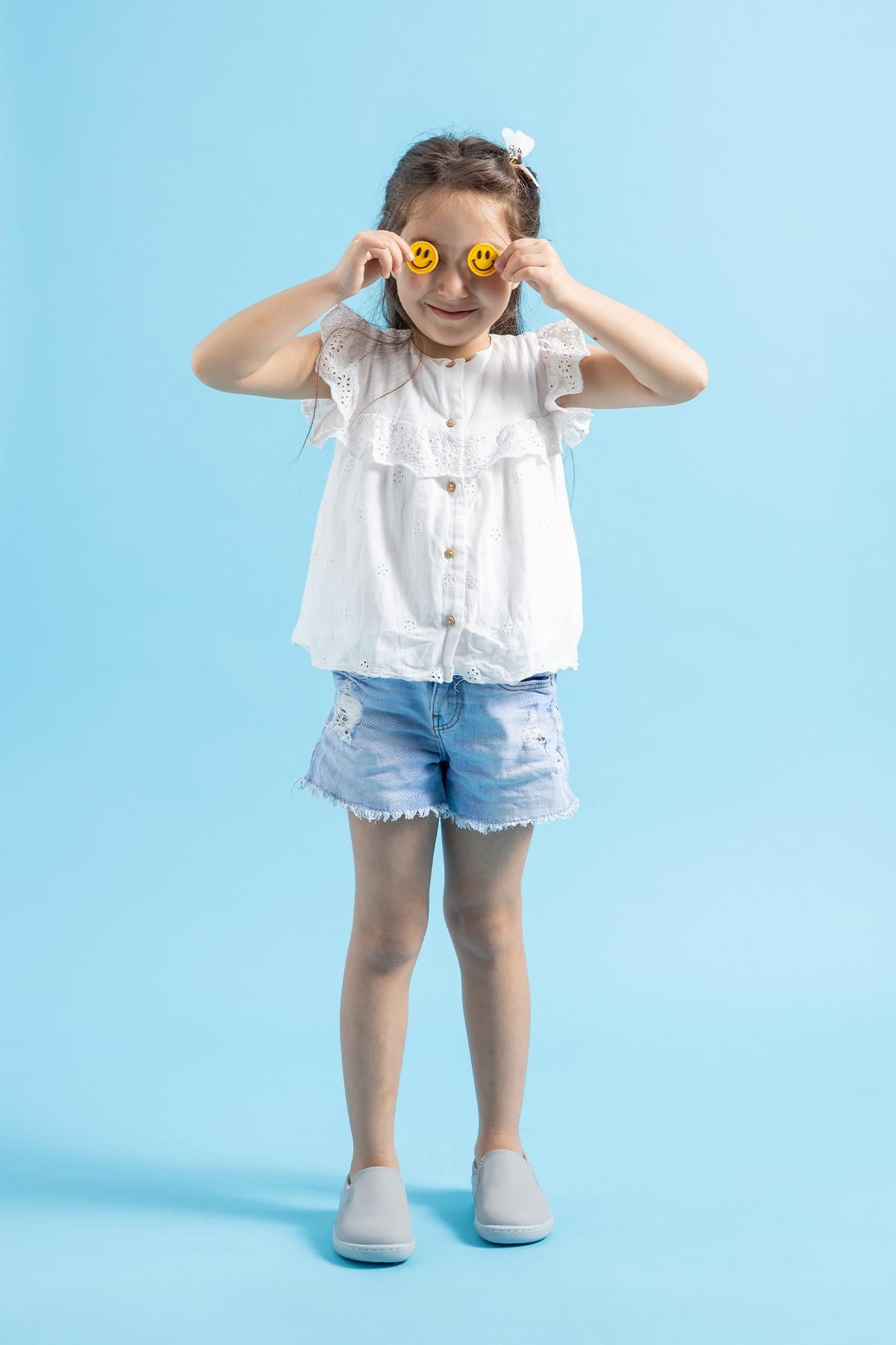 Smart Walker Slip-On #Tags Süper Mat Gri Barefoot Işıklı Çocuk Ayakkabı