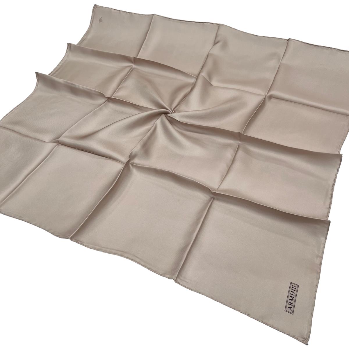 Armine Düz İpek Eşarp - 37 Bej Twill