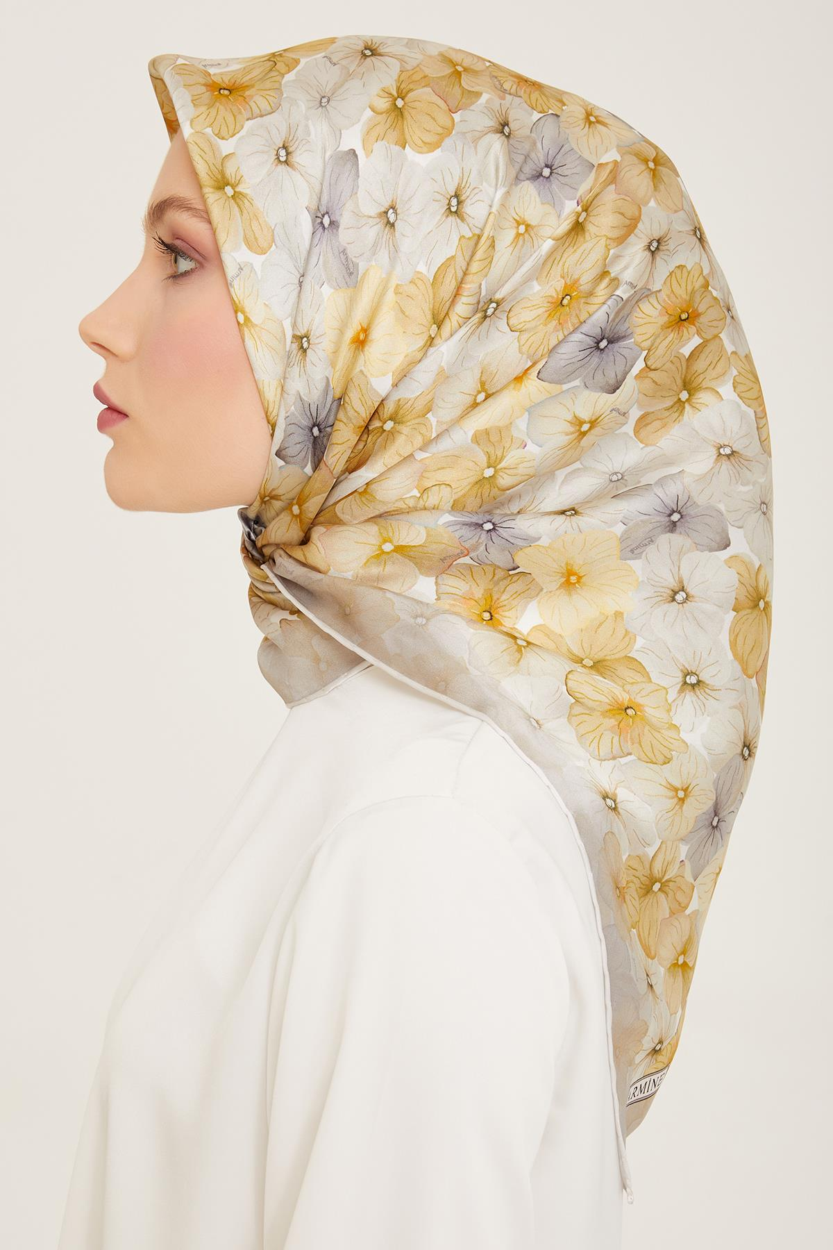 Armine İpek Eşarp 2024 Yaz - 9108-34 Twill