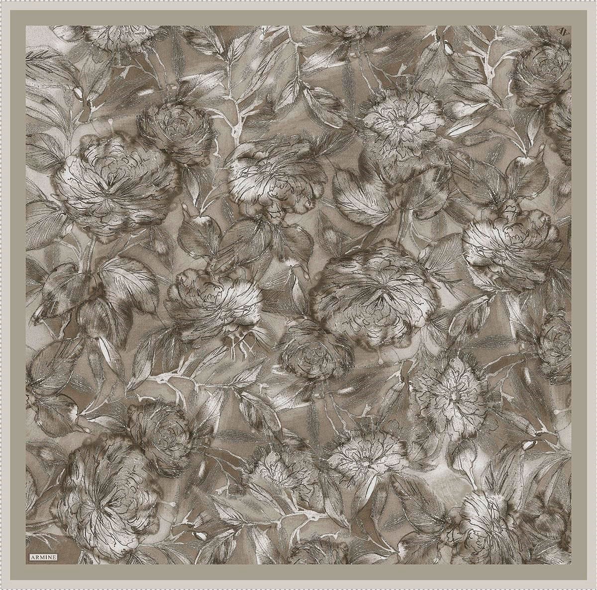 Armine İpek Eşarp 2026 Kış - 9409-83 Vizon Taş Twill