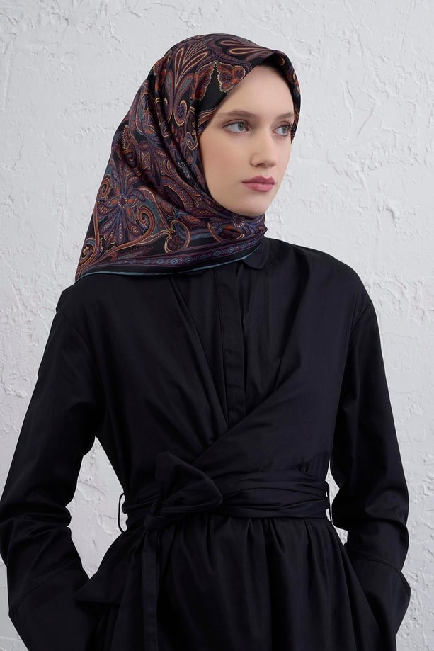 Armine İpek Eşarp Nostalji - 9421-86 Mürdüm Twill