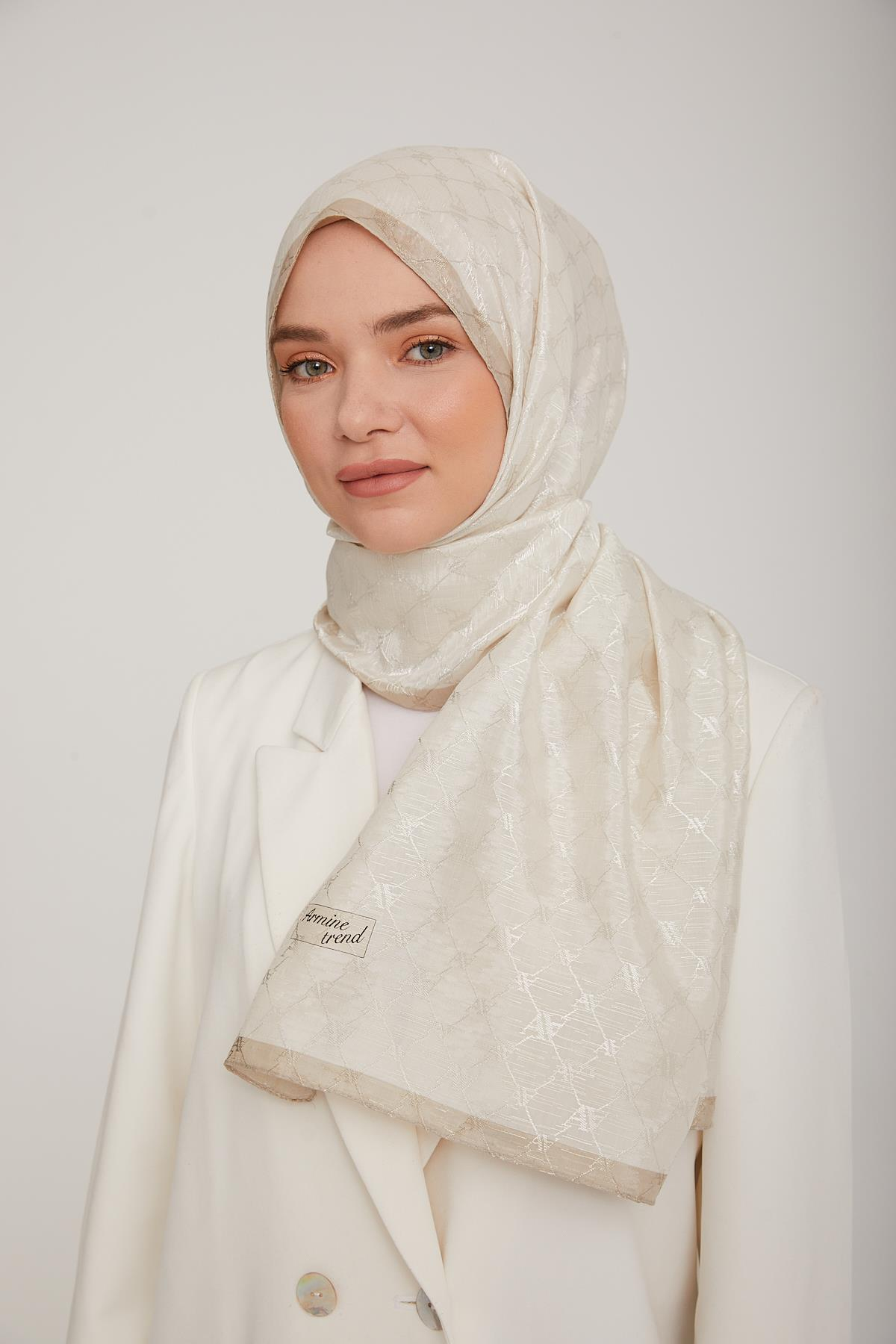 Armine Trend Violet Şal - 1 - Bej 72