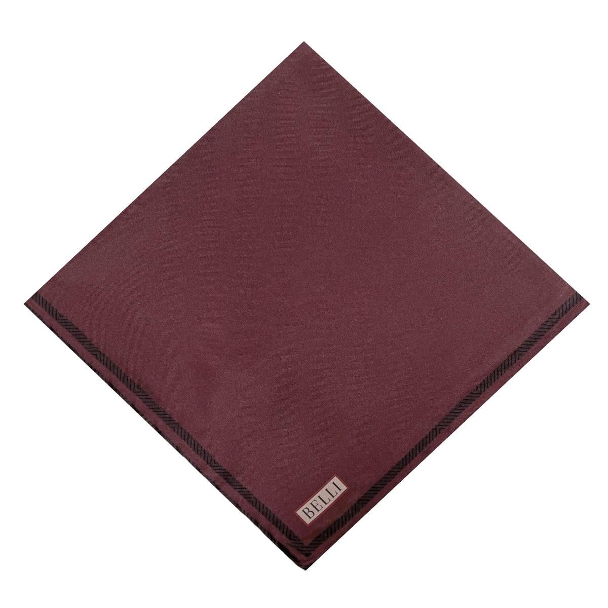 Belli Twill İpek Eşarp - 4009-31 Koyu Bordo