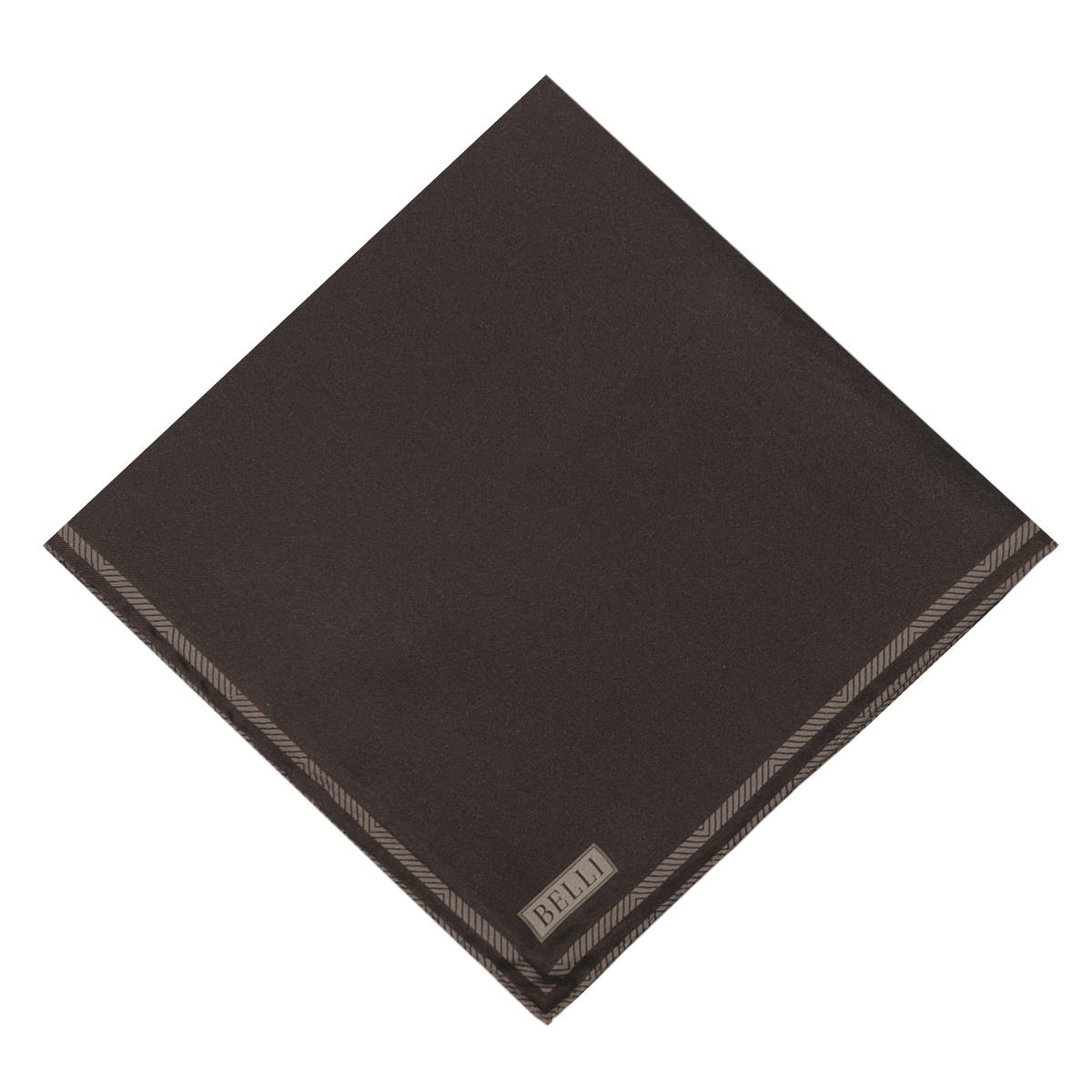 Belli Twill İpek Eşarp - 4009-53 Kahverengi