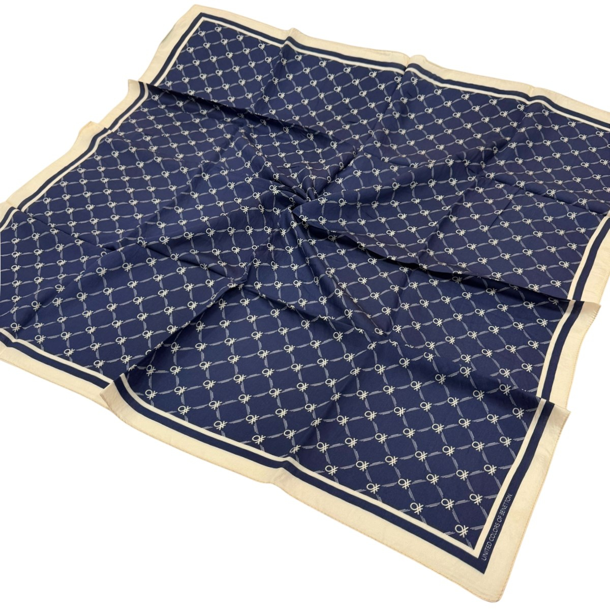 Benetton Desenli Siena Eşarp - 1040 - Lacivert