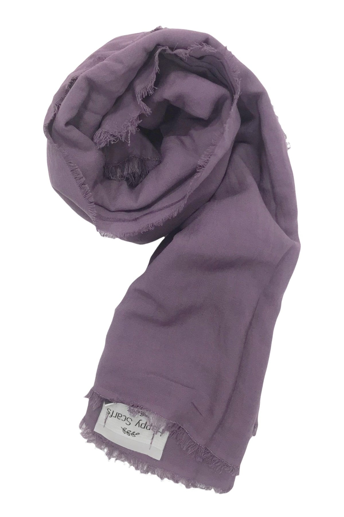 Happy Scarfs Kraş Pamuk Şal - Leylak
