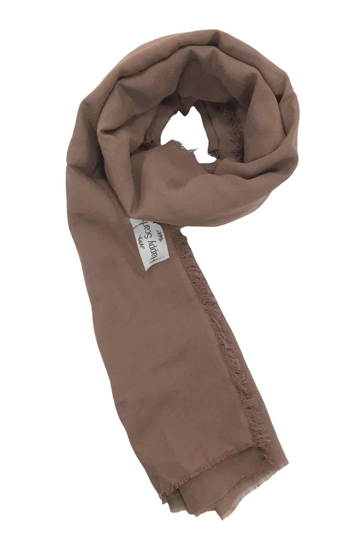 Happy Scarfs Kraş Pamuk Şal - Sütlü Kahve