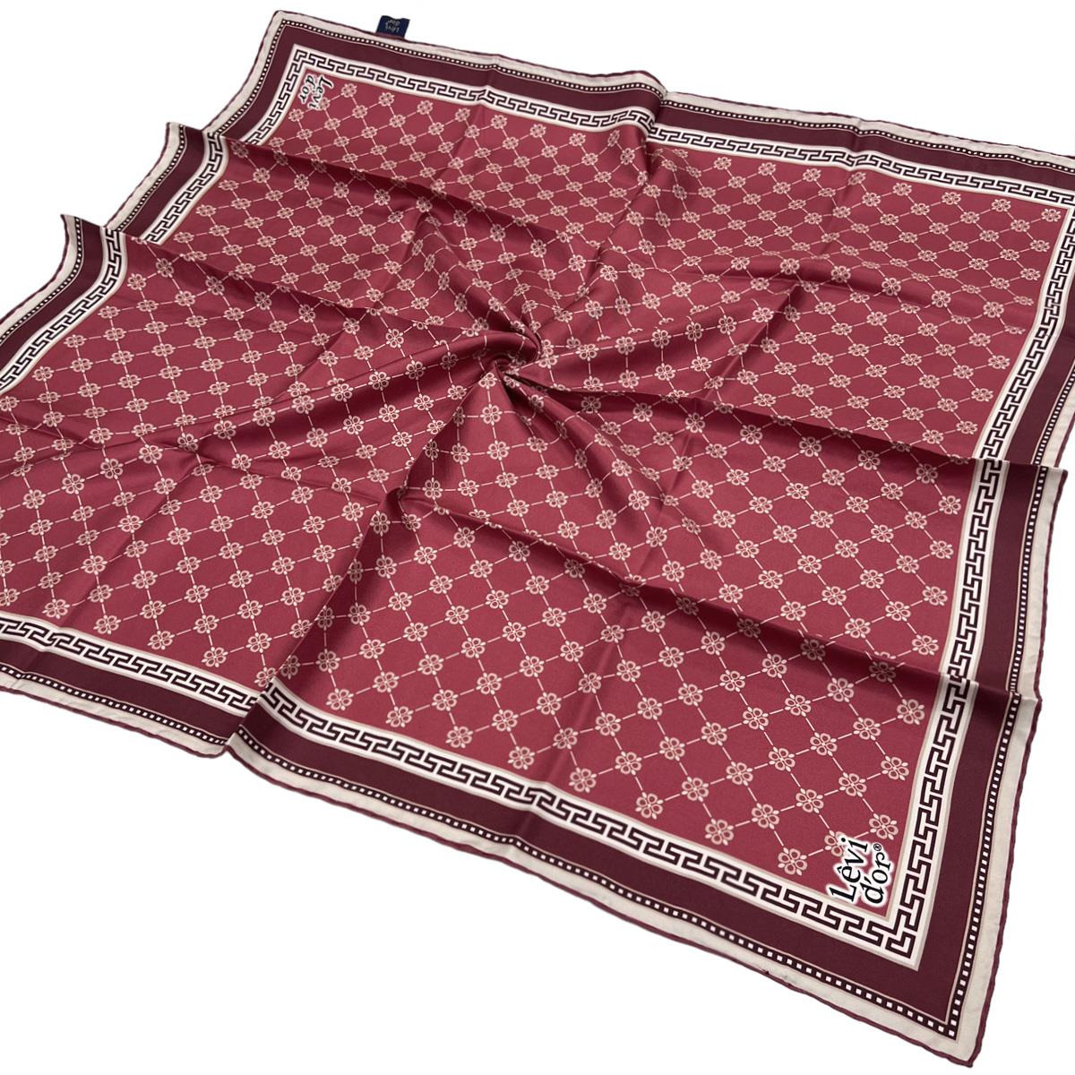 Levidor Twill İpek Eşarp - 3826 - Vişne