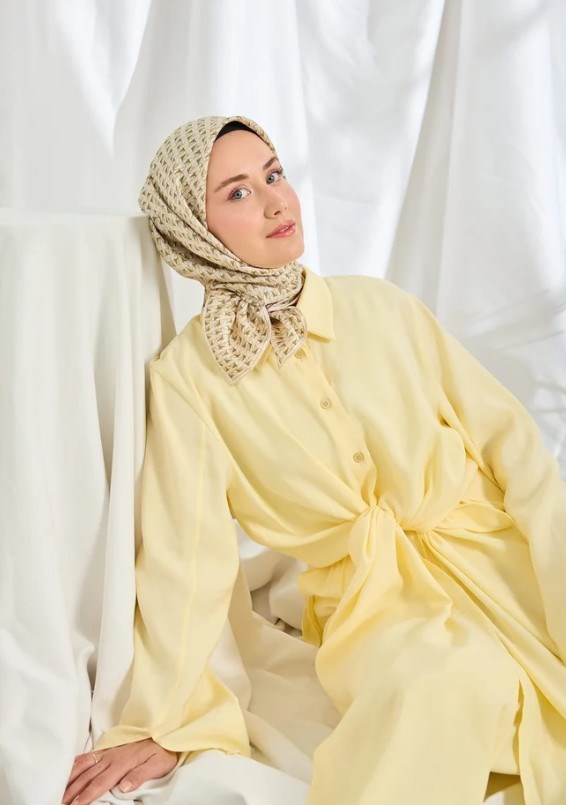Silk Home Twill İpek Eşarp - 11539-03 Krem