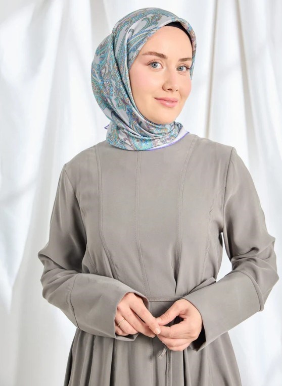 Silk Home Twill İpek Eşarp - 11542-09 Gümüş